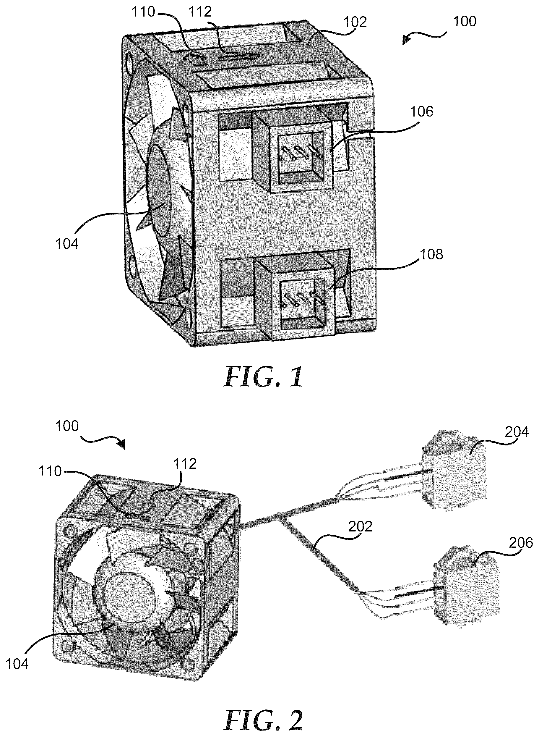 Patent US12309964 — Swappable airflow cassette for power supply units — Figure 1