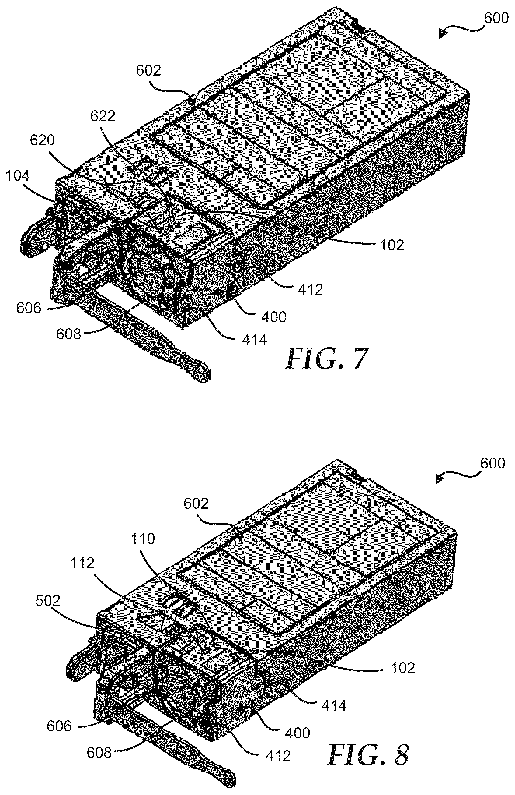 Patent US12309964 Figure 4 – Swappable airflow cassette for power supply units