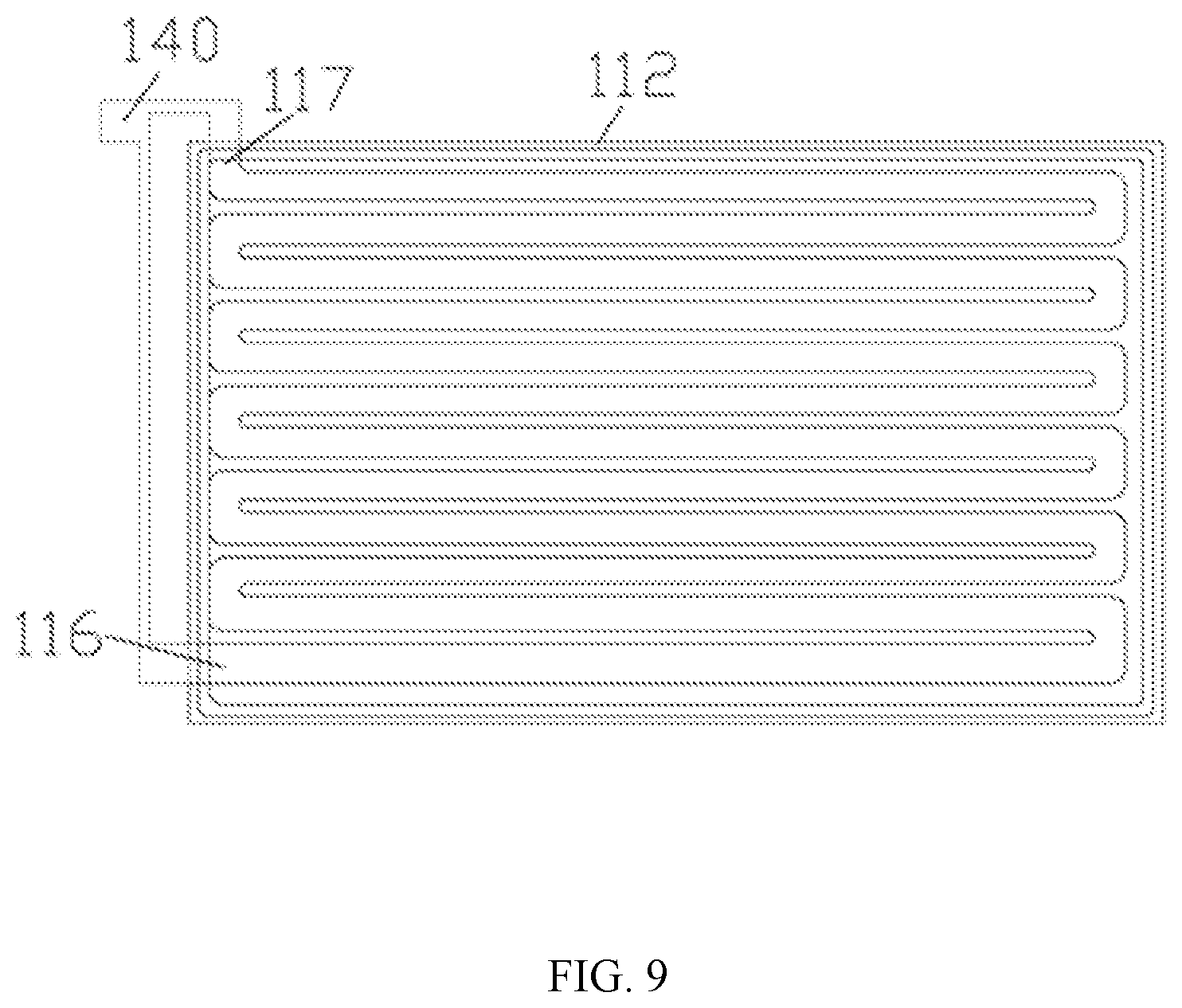 Patent US12309967 Figure 5 – Electronic device including accommodation cavity and flow channel in housing