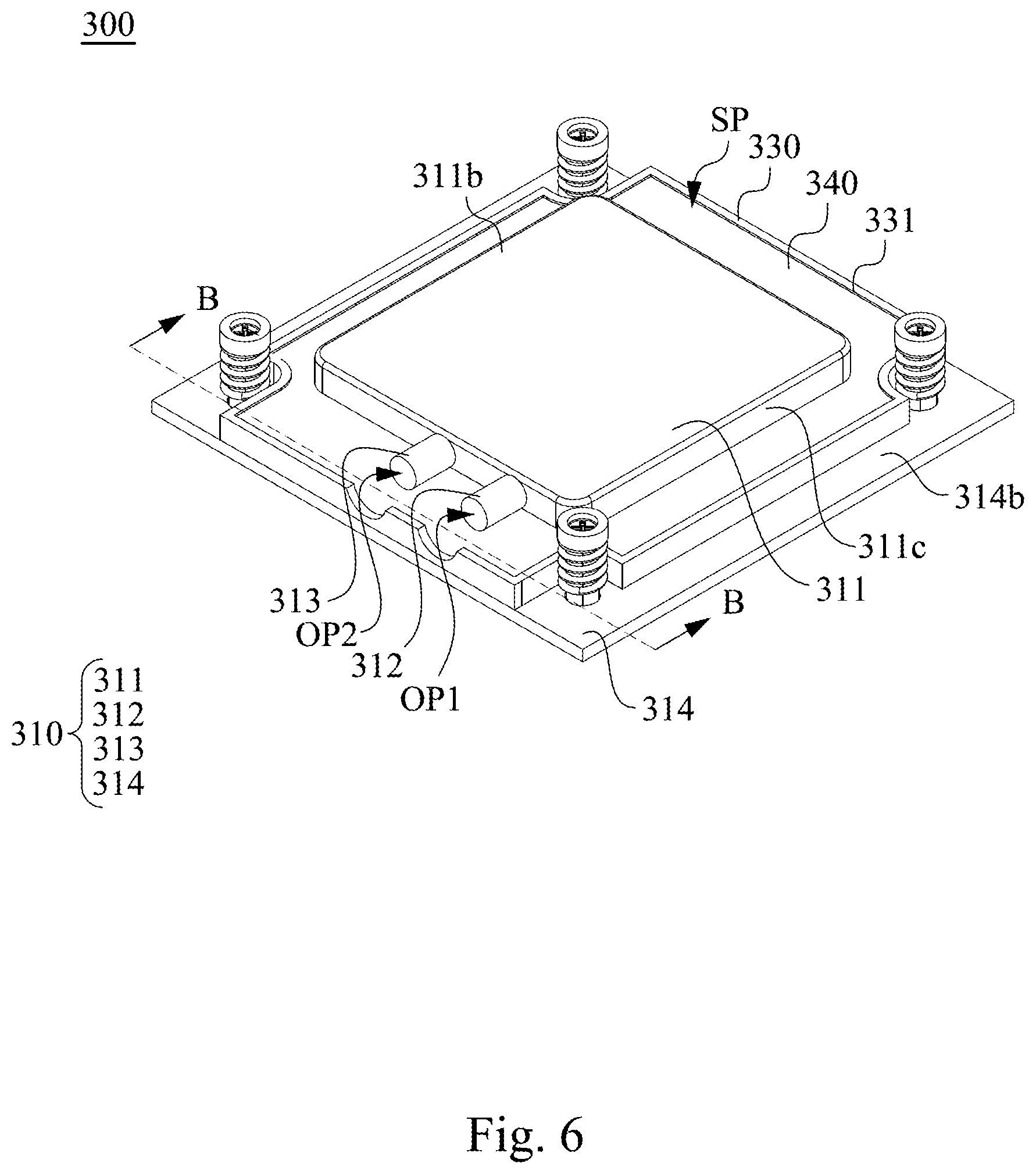 Patent US12309968 Figure 6 – Cold plate module