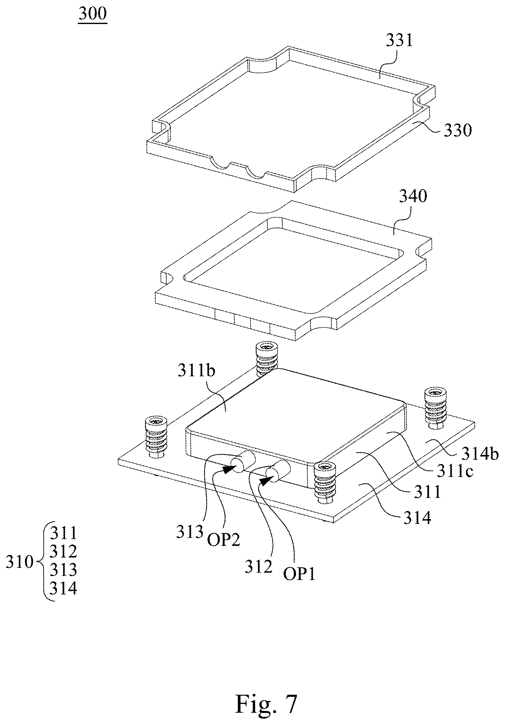 Patent US12309968 Figure 7 – Cold plate module