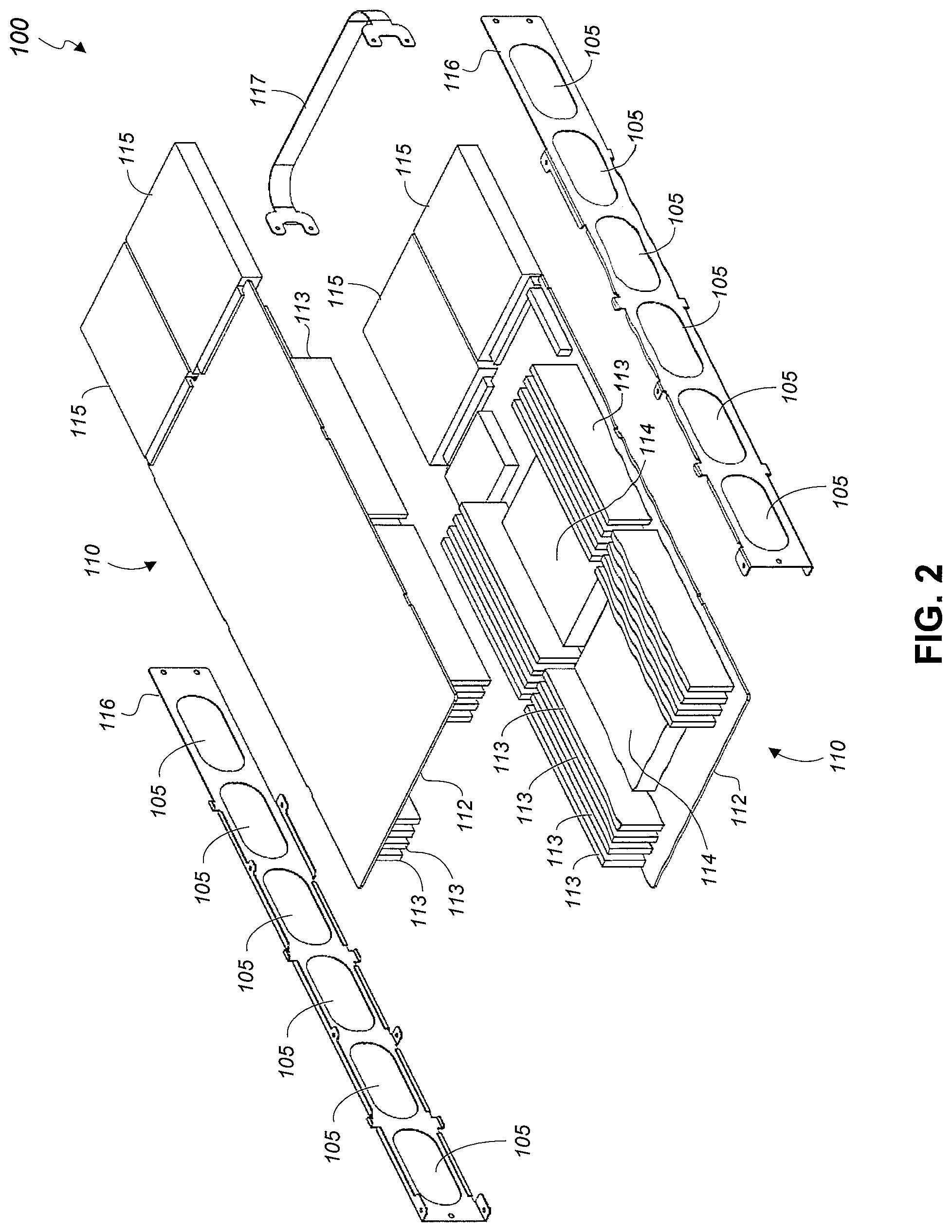 Patent US12309971 Figure 2 – Dual-stacked motherboards for fluid immersion cooling