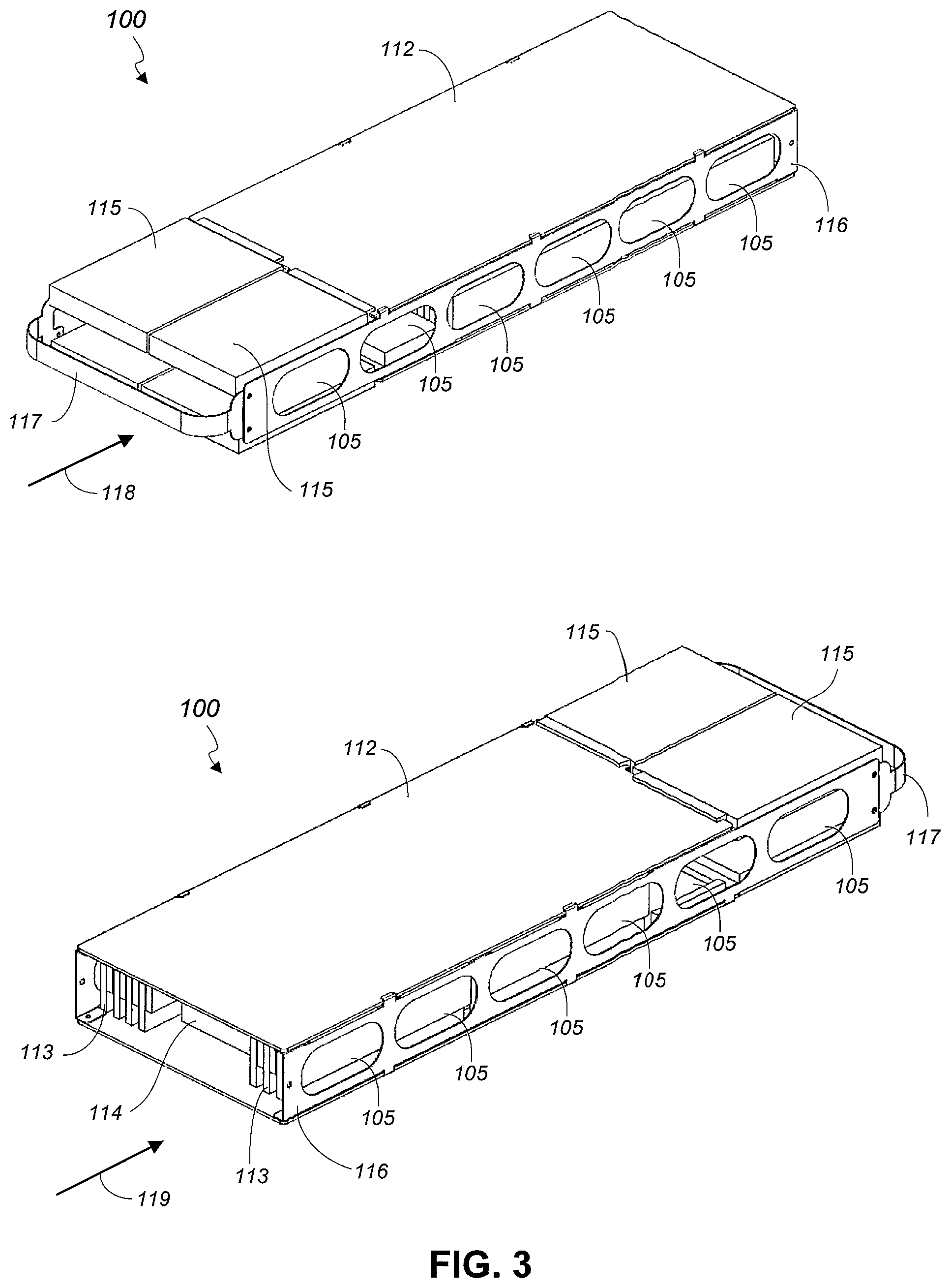 Patent US12309971 Figure 3 – Dual-stacked motherboards for fluid immersion cooling
