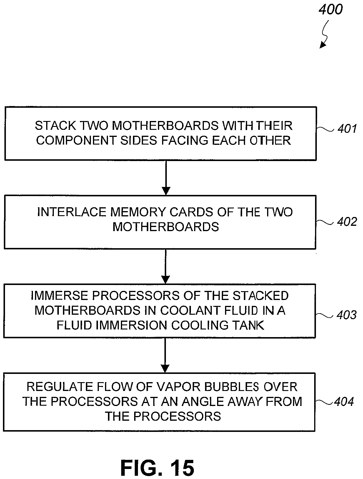 Patent US12309971 Figure 15 – Dual-stacked motherboards for fluid immersion cooling
