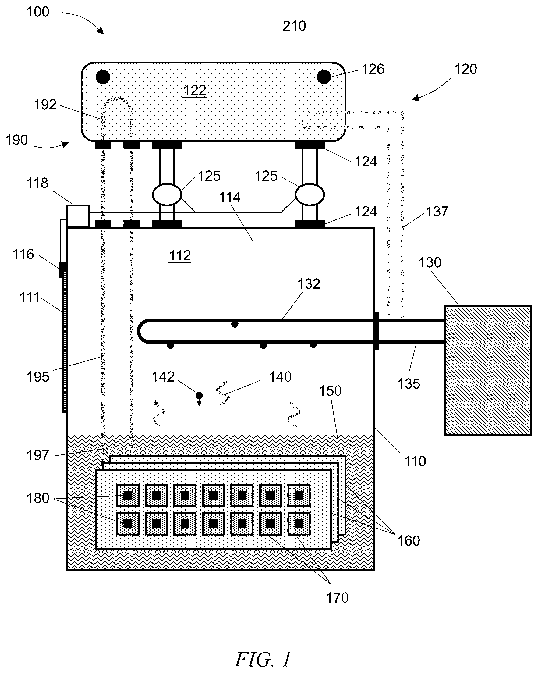 Patent US12309972 Figure 1 – Bellows for immersion cooling