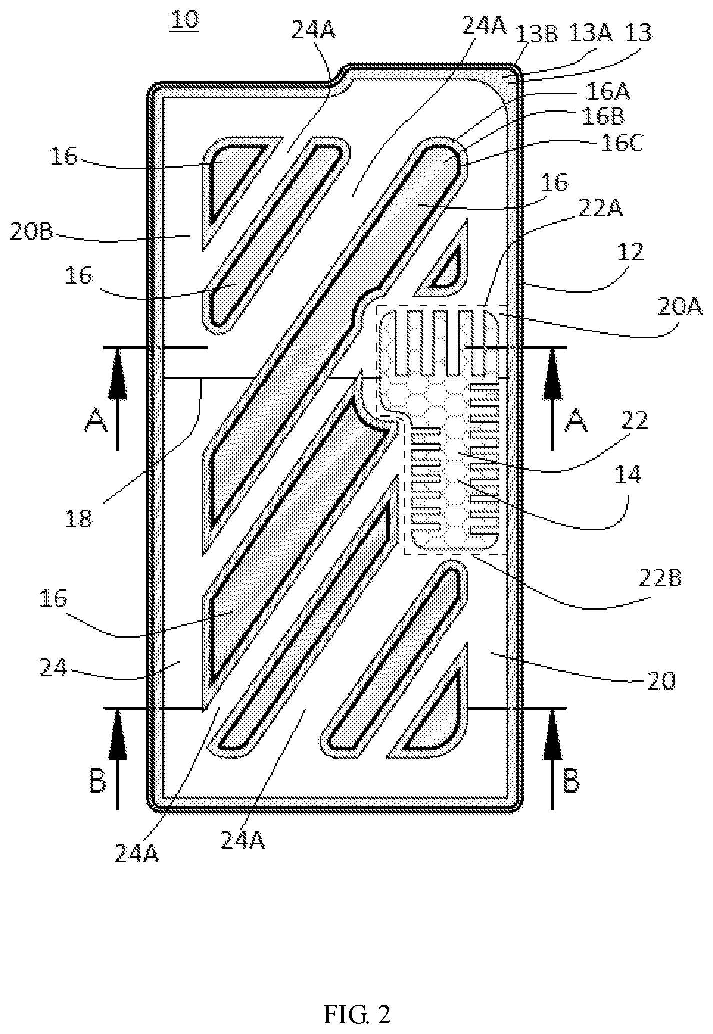 Patent US12309973 Figure 2 – Heat dissipating plate, manufacturing method therefor and electronic device having the same