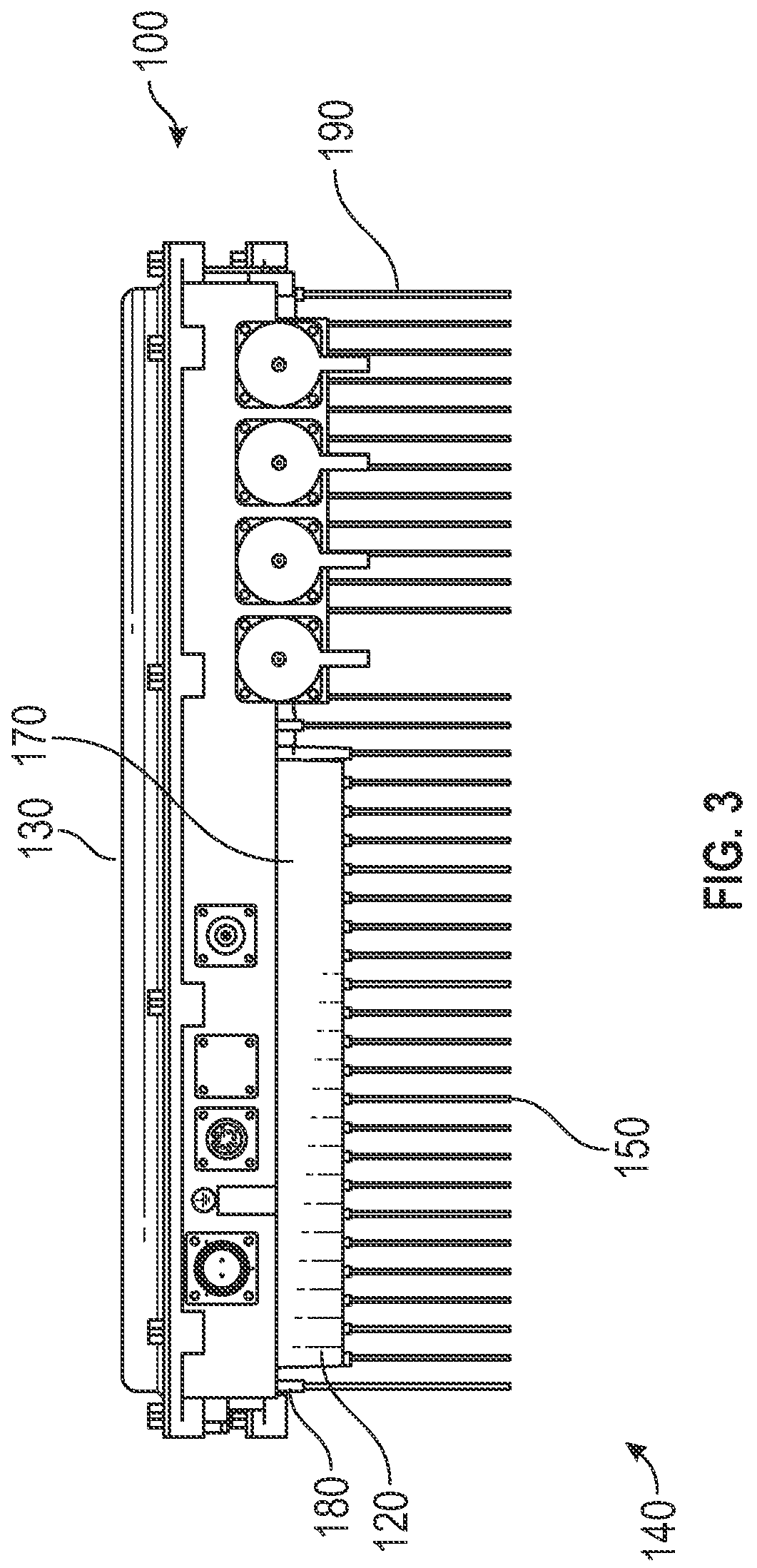 Patent US12309974 Figure 3 – Thermal management in an electronic device chassis