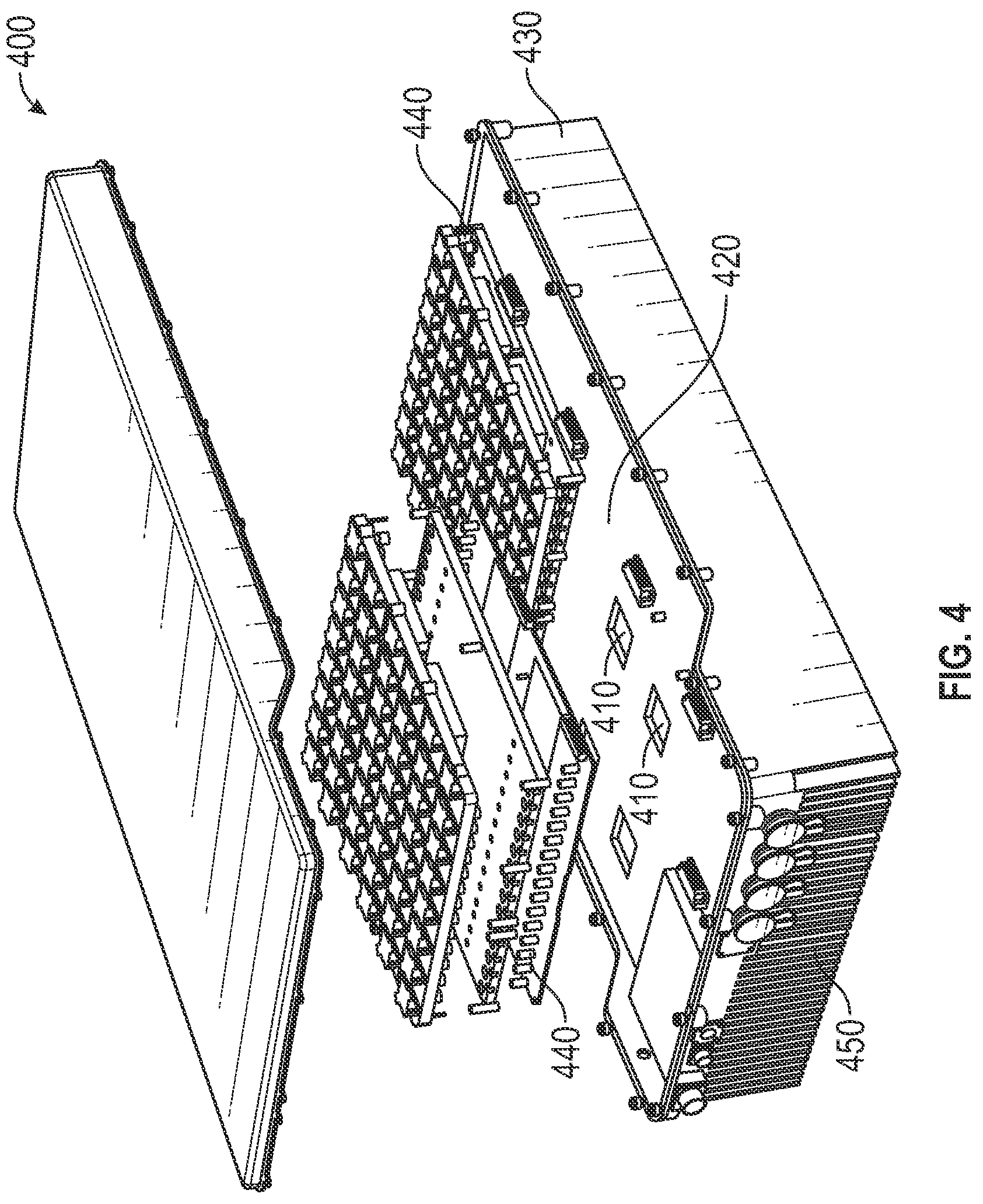 Patent US12309974 Figure 4 – Thermal management in an electronic device chassis