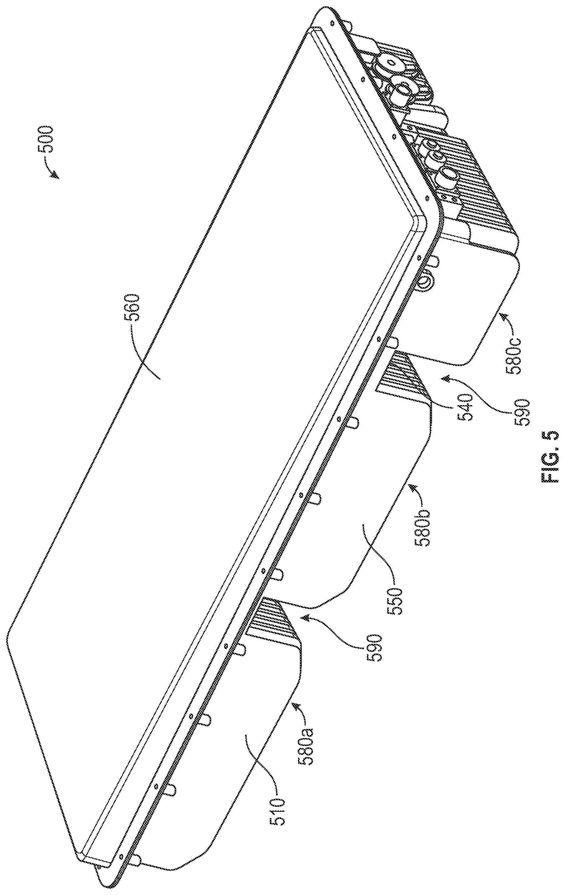 Patent US12309974 Figure 5 – Thermal management in an electronic device chassis
