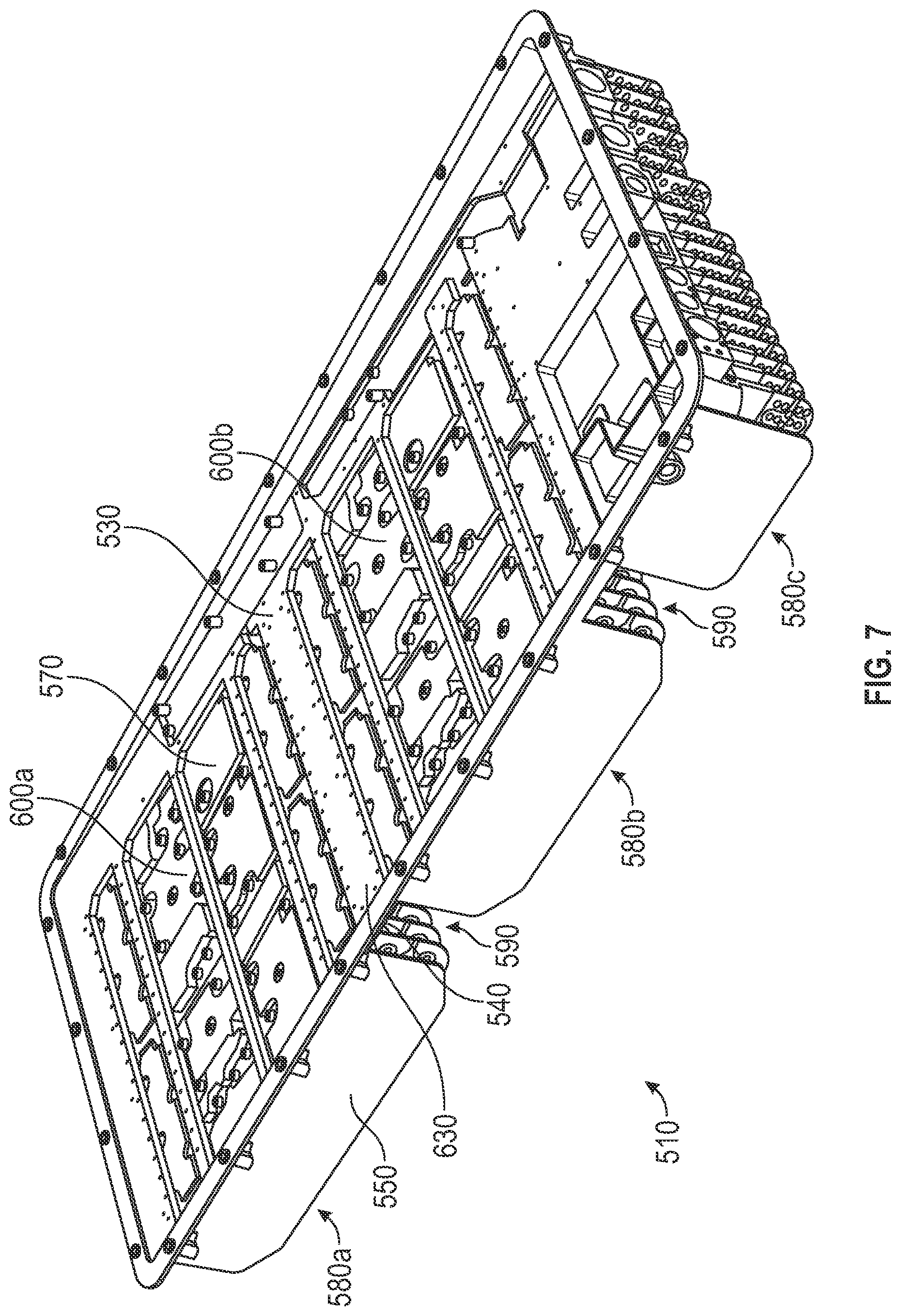 Patent US12309974 Figure 7 – Thermal management in an electronic device chassis