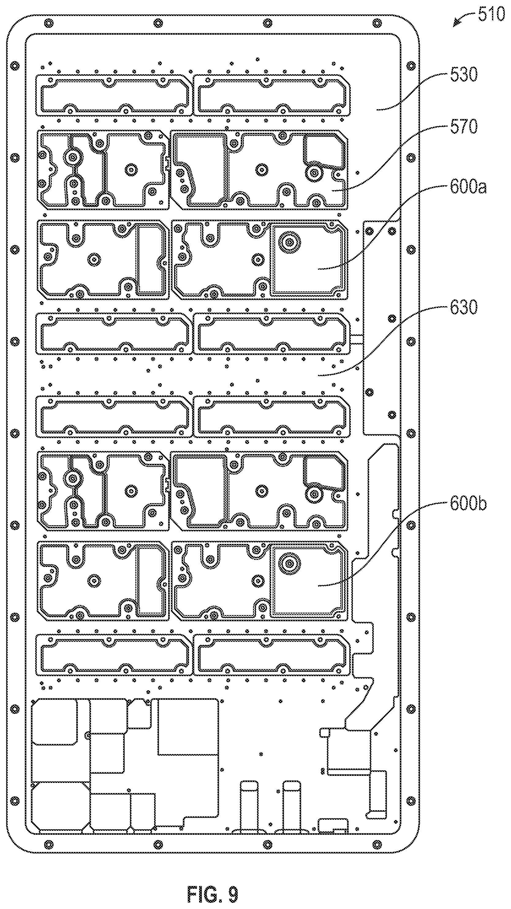 Patent US12309974 Figure 9 – Thermal management in an electronic device chassis
