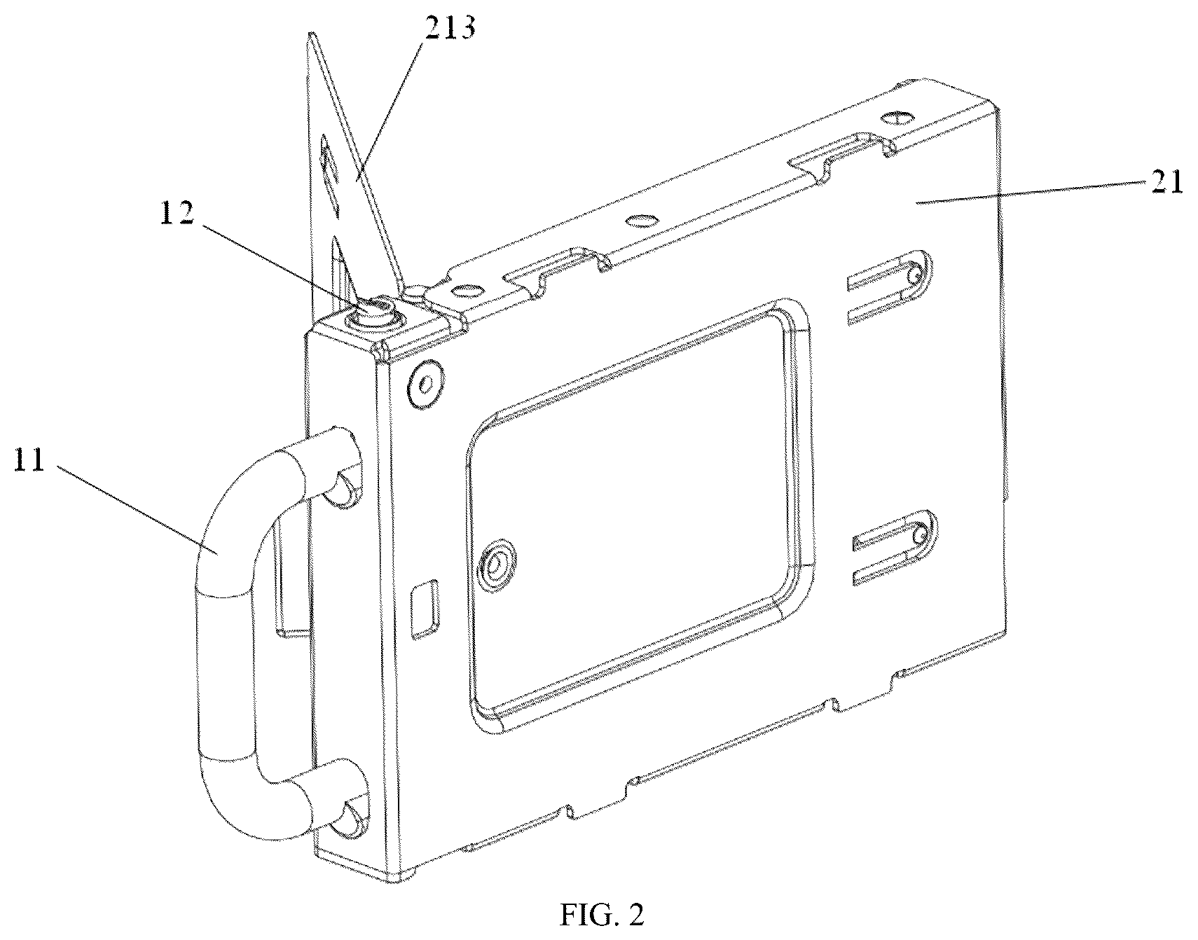 Patent US12309978 Figure 2 – Fan box fan partition plate, fan box module and server