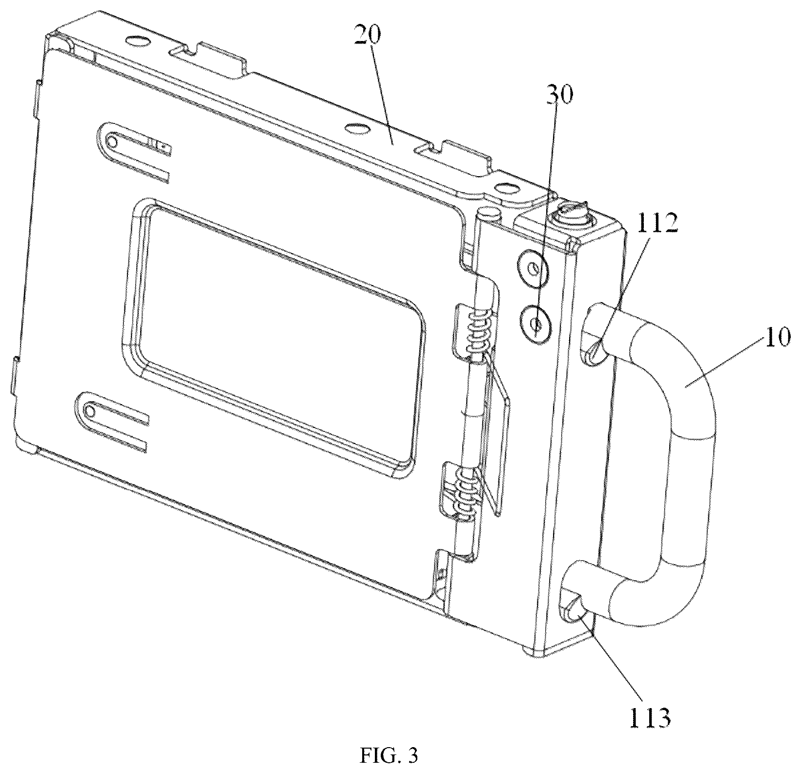 Patent US12309978 Figure 3 – Fan box fan partition plate, fan box module and server