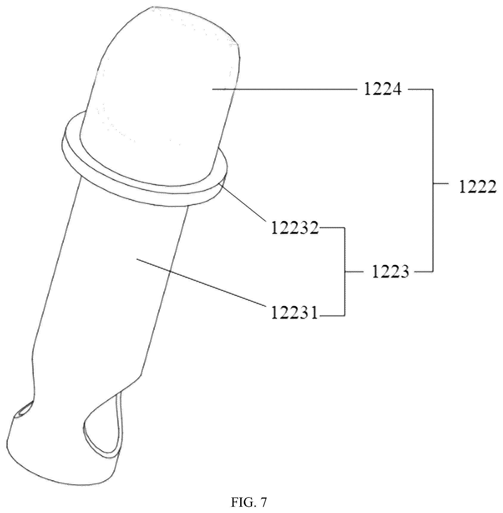 Patent US12309978 Figure 7 – Fan box fan partition plate, fan box module and server