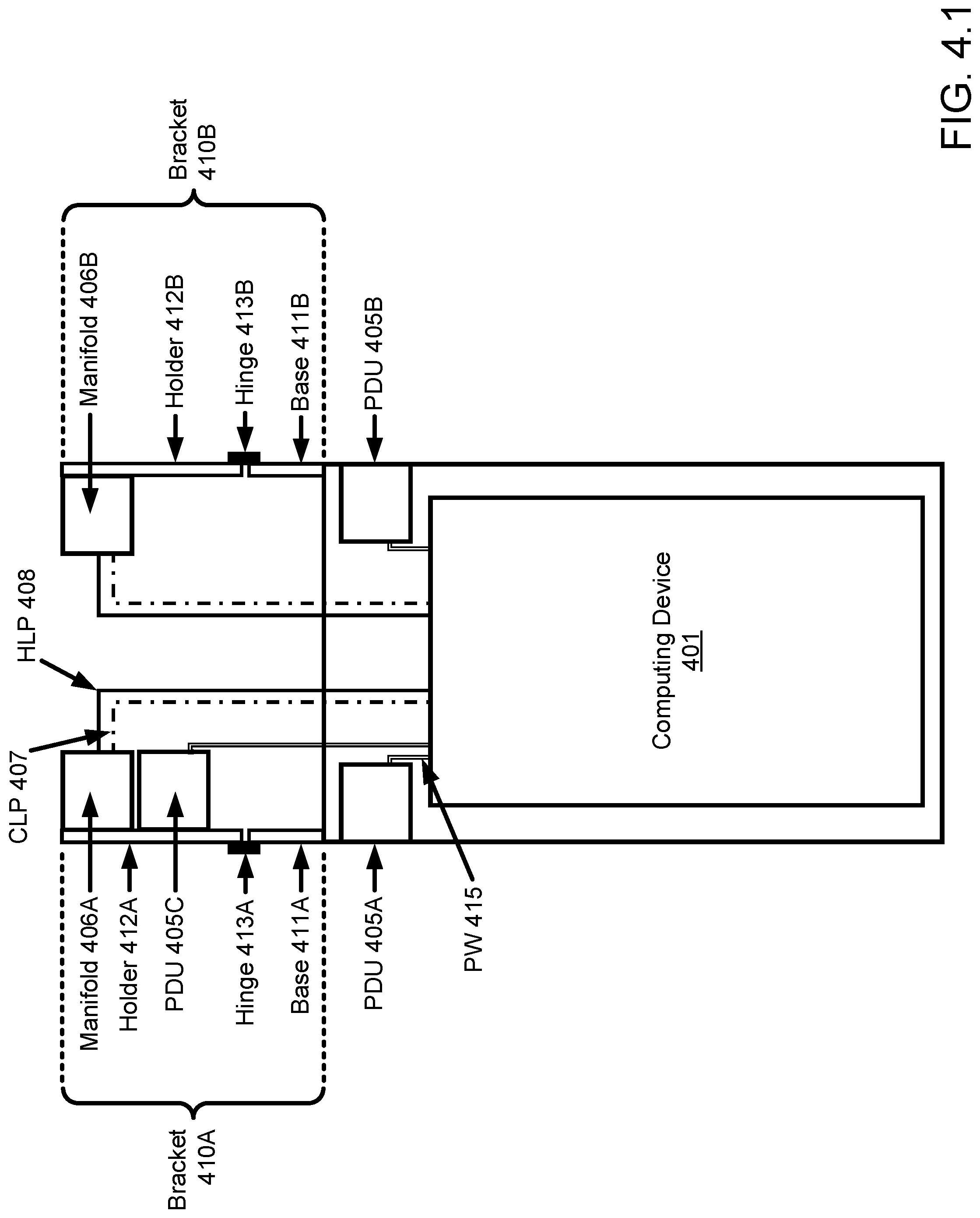 Patent US12309979 Figure 7 – Adjustable hinged mounting bracket for a computing device