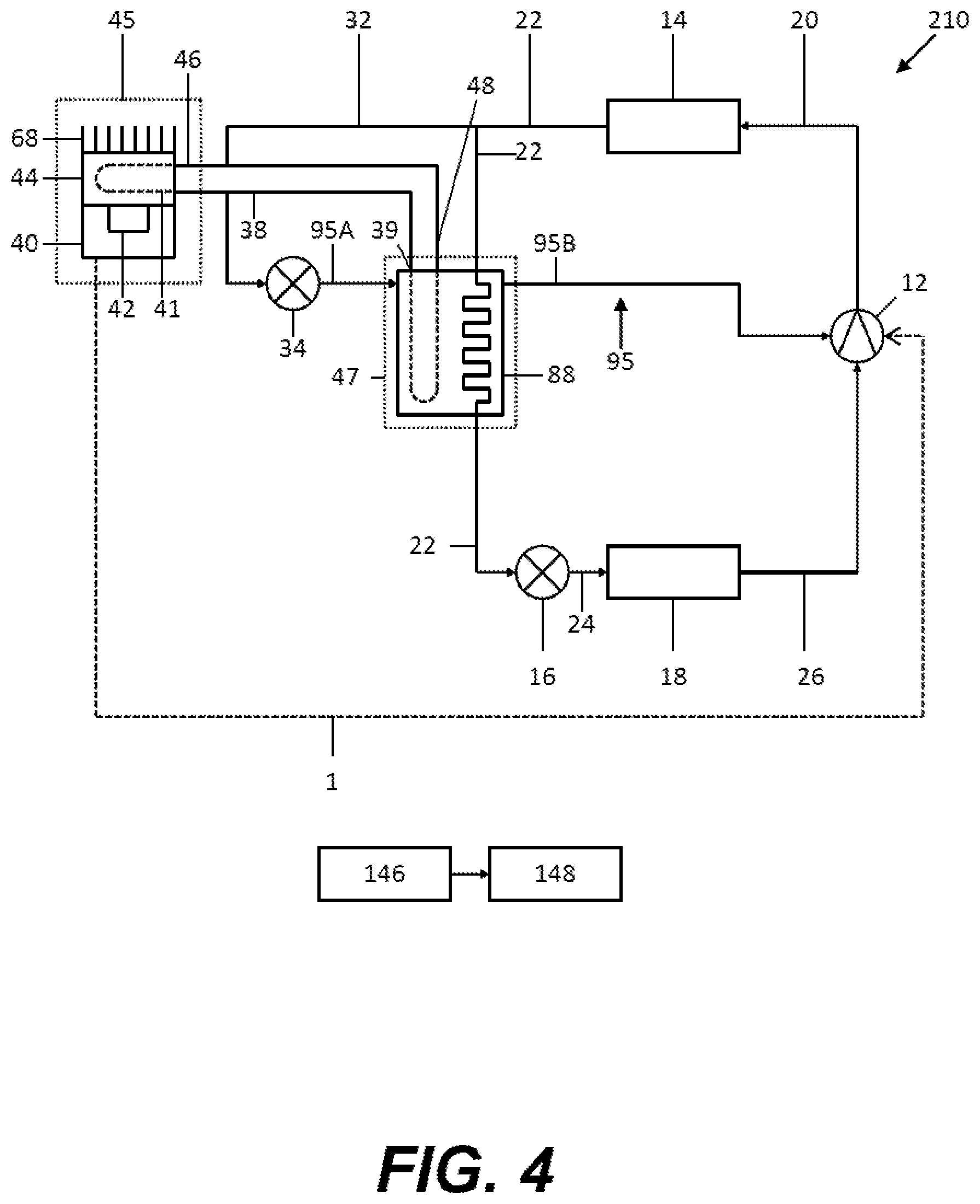 Patent US12309983 Figure 4 – Refrigeration system or a heat pump and method of operating a refrigeration system or a heat pump