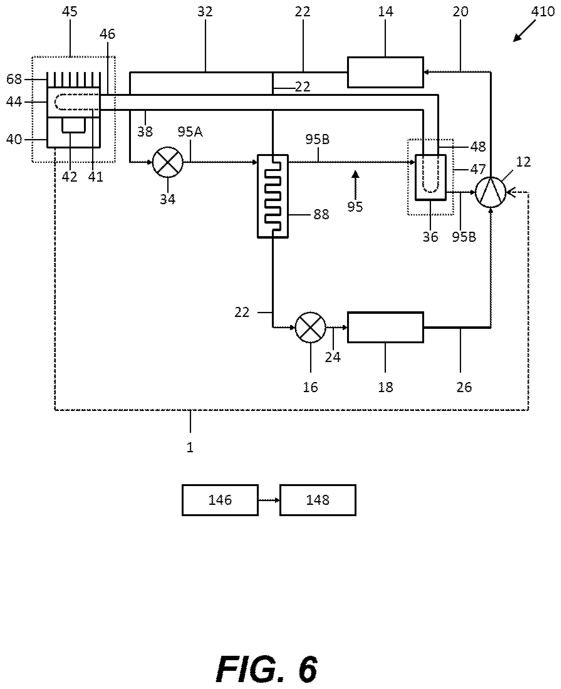 Patent US12309983 Figure 6 – Refrigeration system or a heat pump and method of operating a refrigeration system or a heat pump