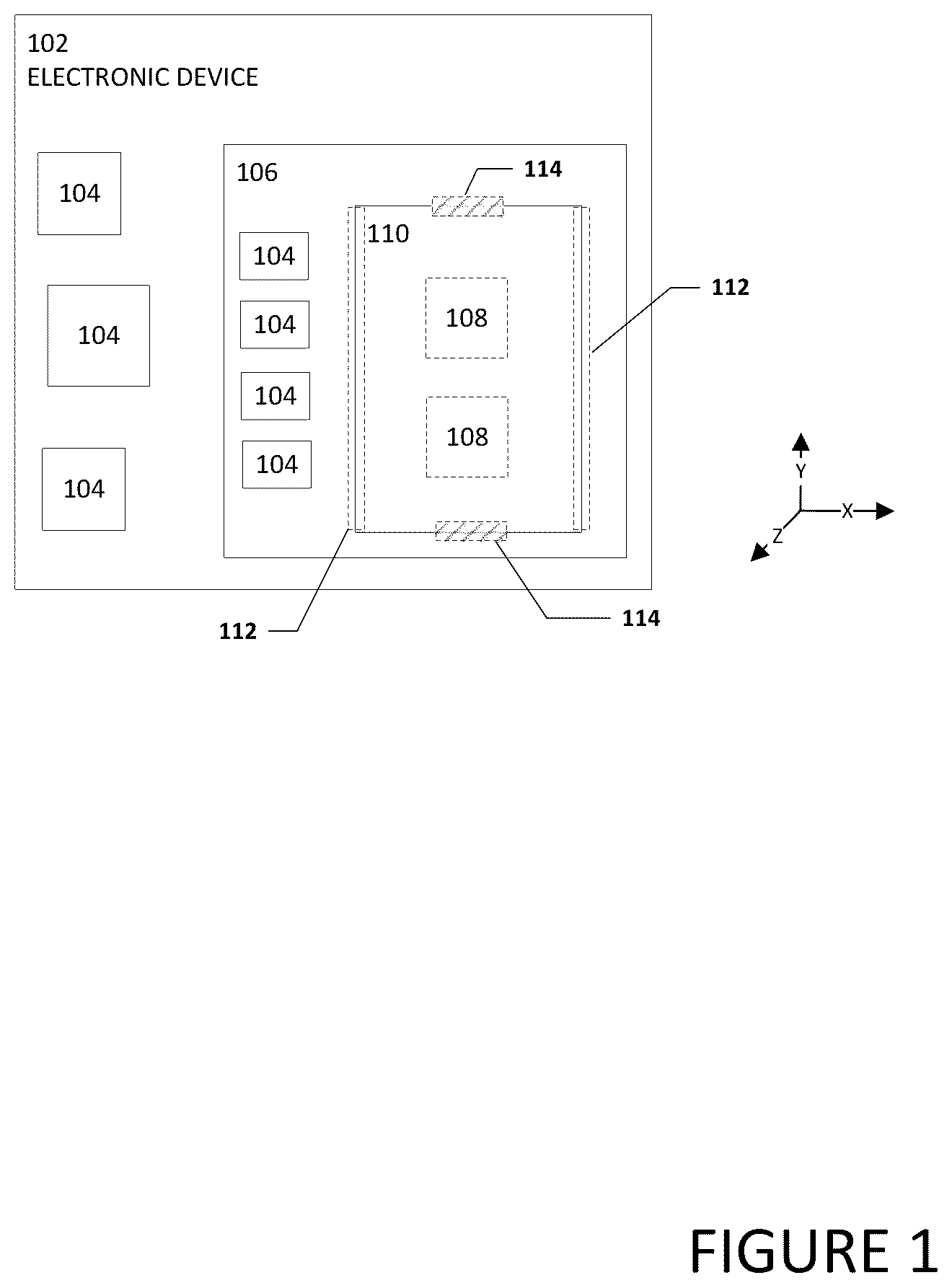Patent US12309984 Figure 1 – Radiation shield and groove in support structure