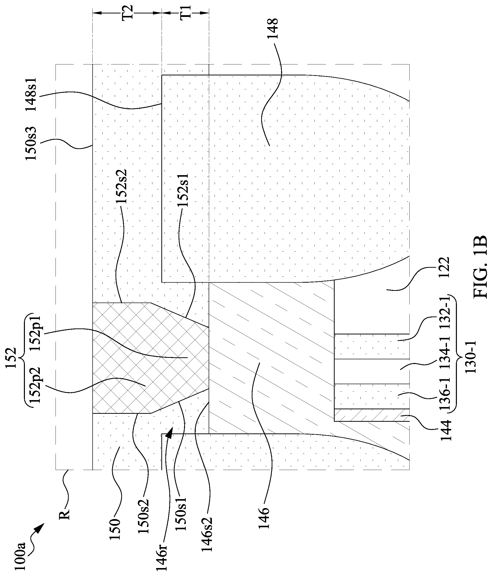 Patent US12309996 Figure 2 – Semiconductor device with etched landing pad surface