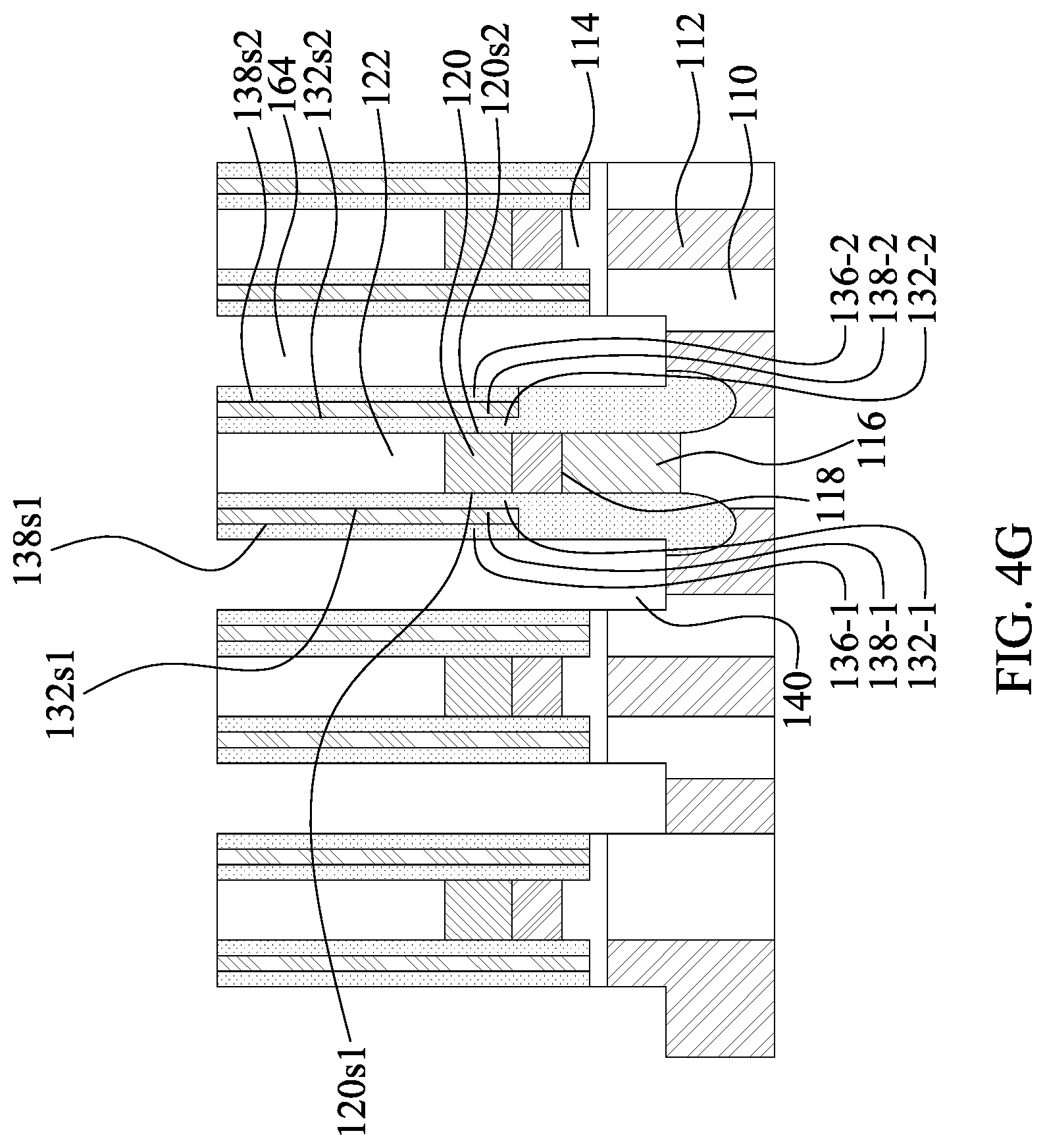 Patent US12309996 Figure 12 – Semiconductor device with etched landing pad surface