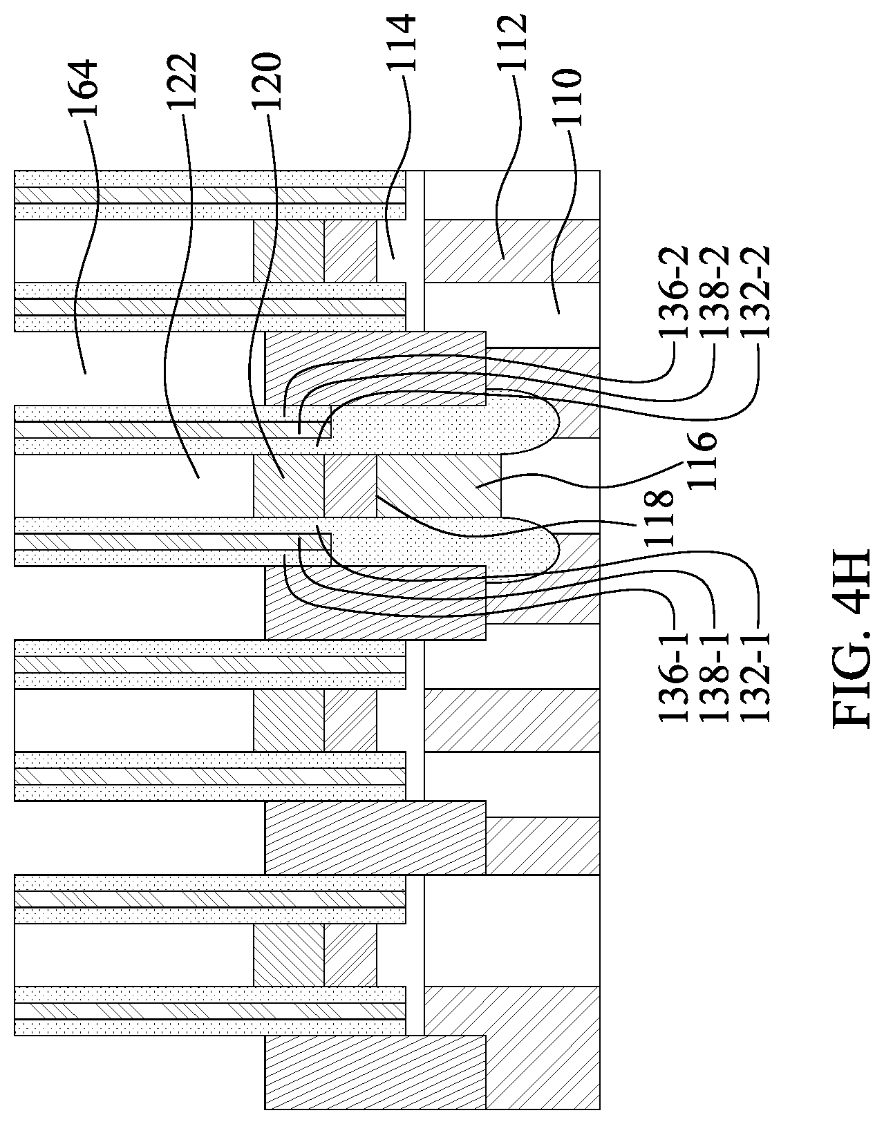Patent US12309996 Figure 13 – Semiconductor device with etched landing pad surface