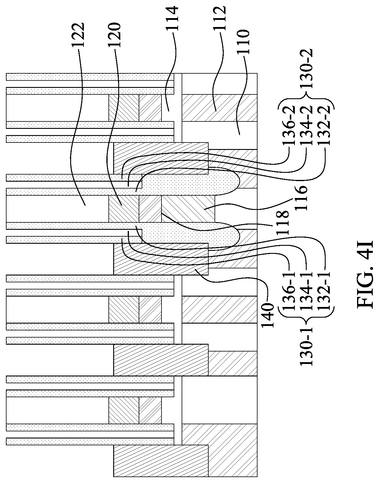 Patent US12309996 Figure 14 – Semiconductor device with etched landing pad surface