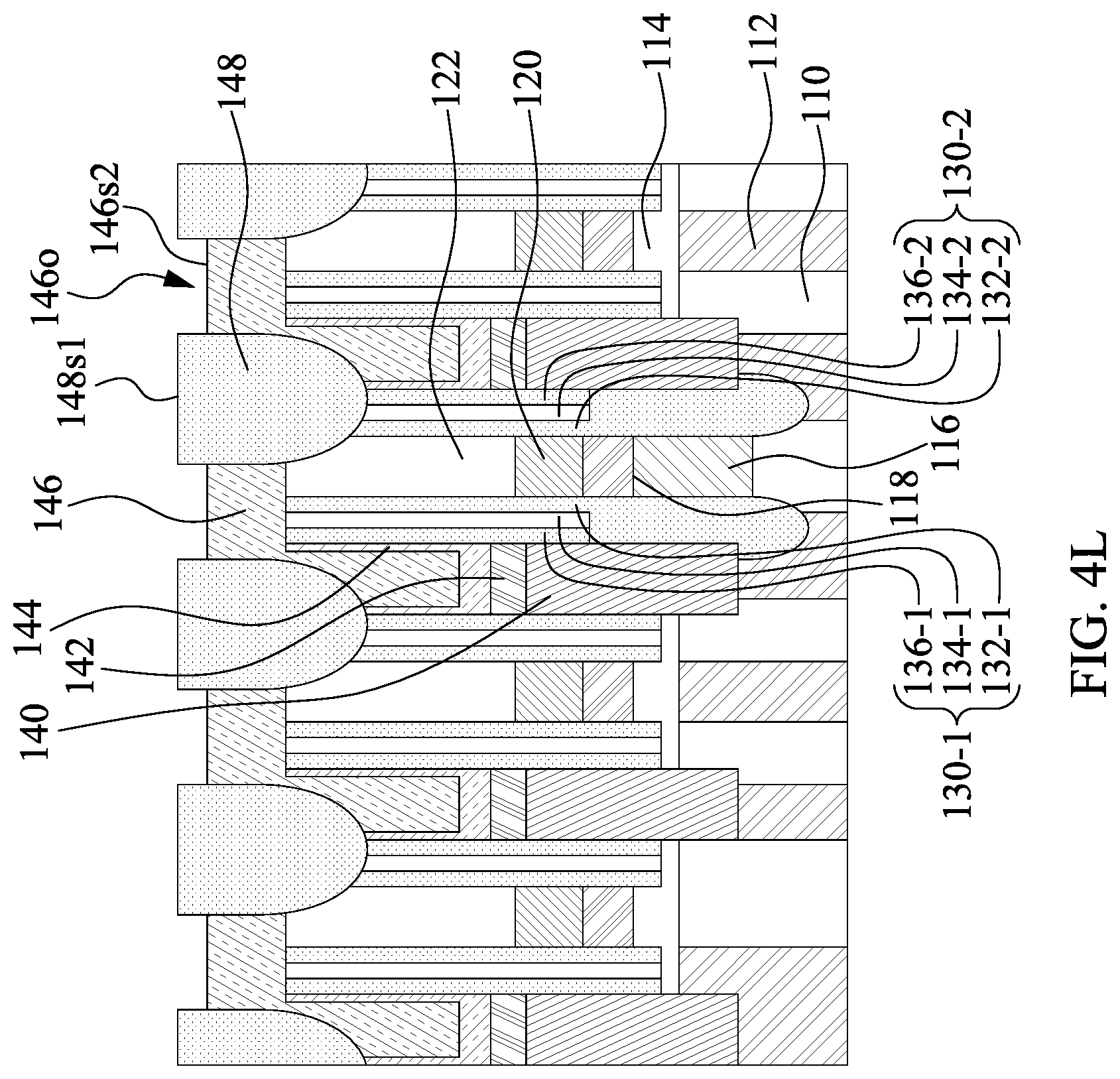 Patent US12309996 Figure 17 – Semiconductor device with etched landing pad surface