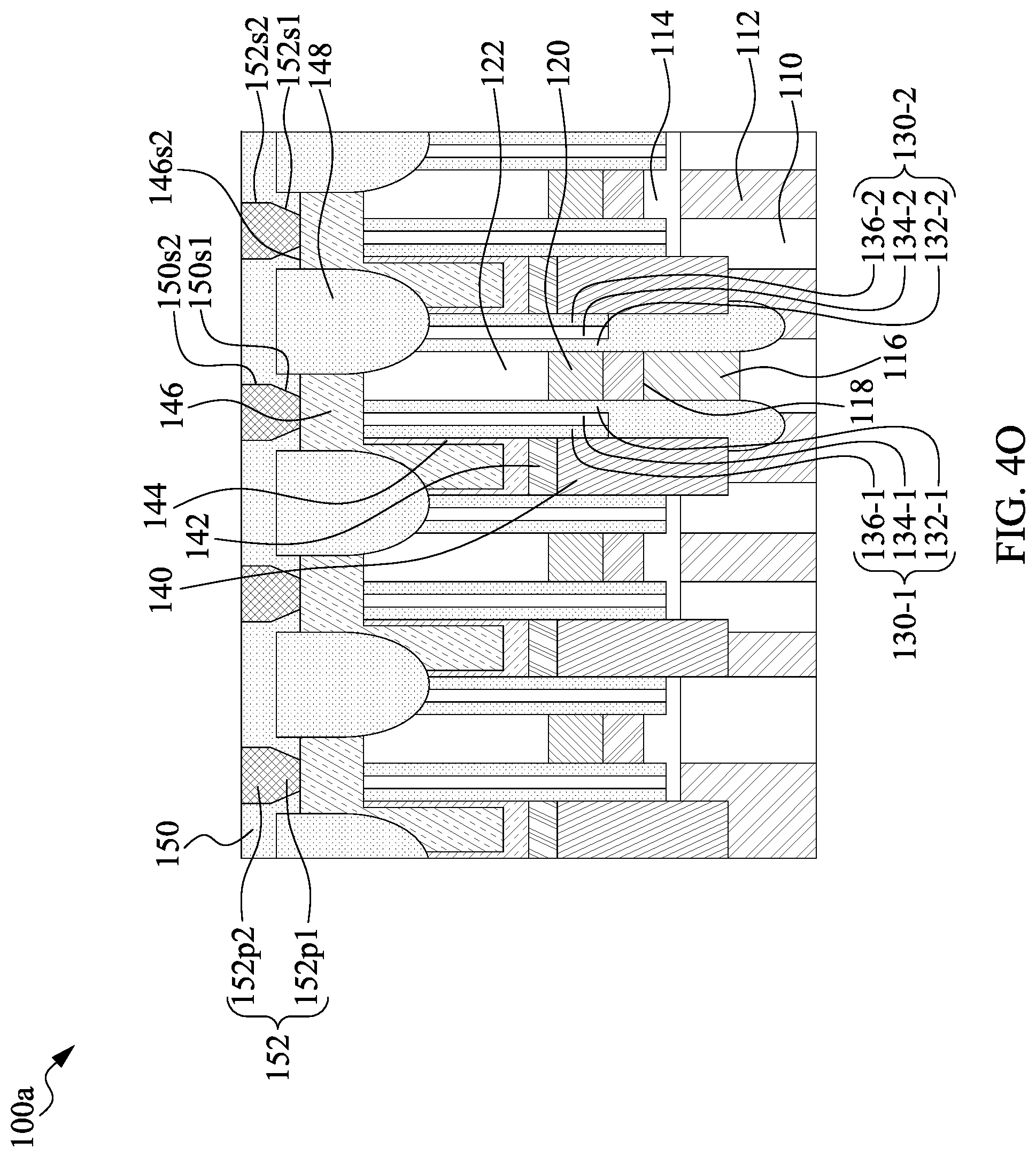 Patent US12309996 Figure 20 – Semiconductor device with etched landing pad surface