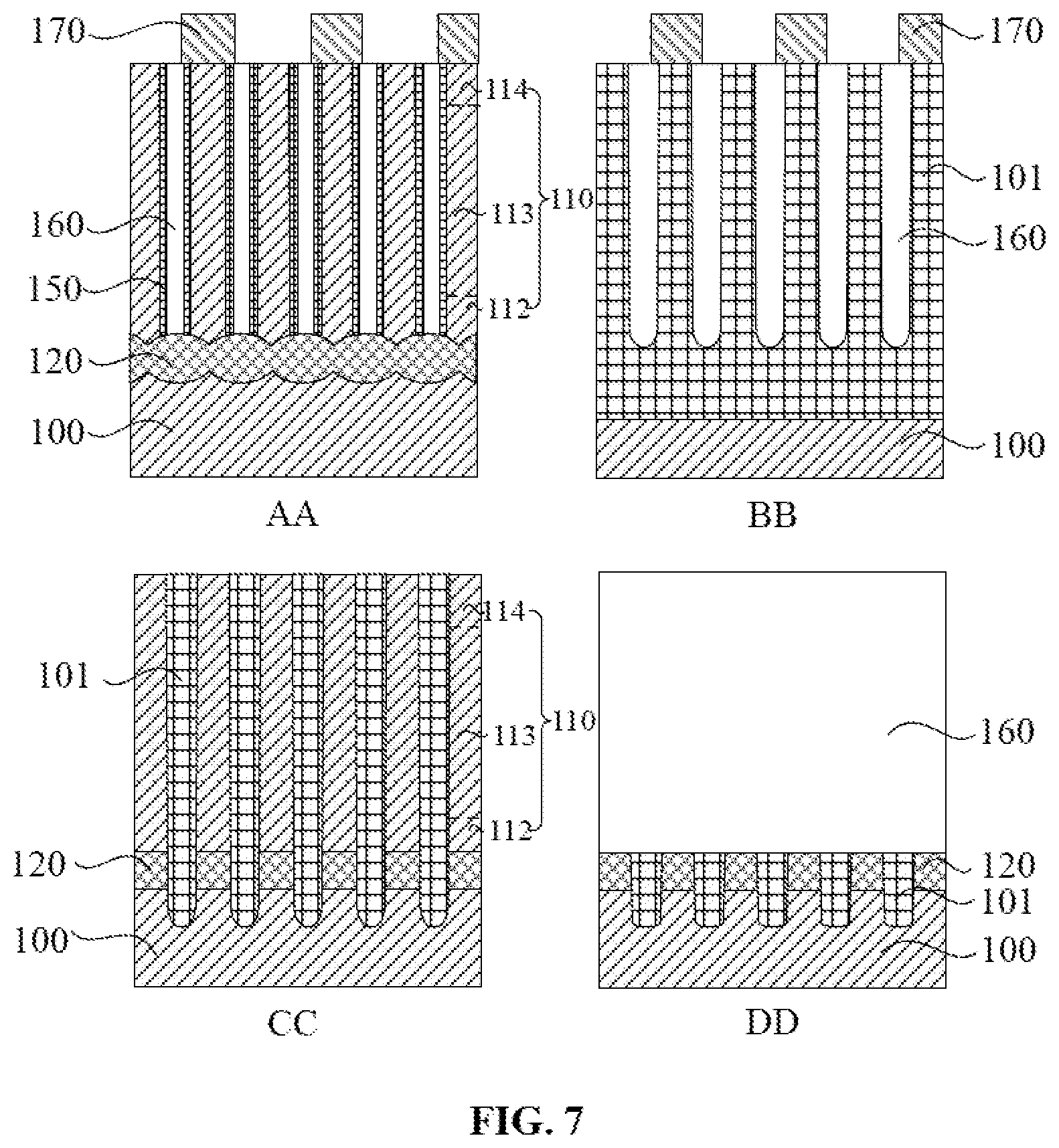 Patent US12309998 Figure 7 – Semiconductor structure and method for manufacturing semiconductor structure