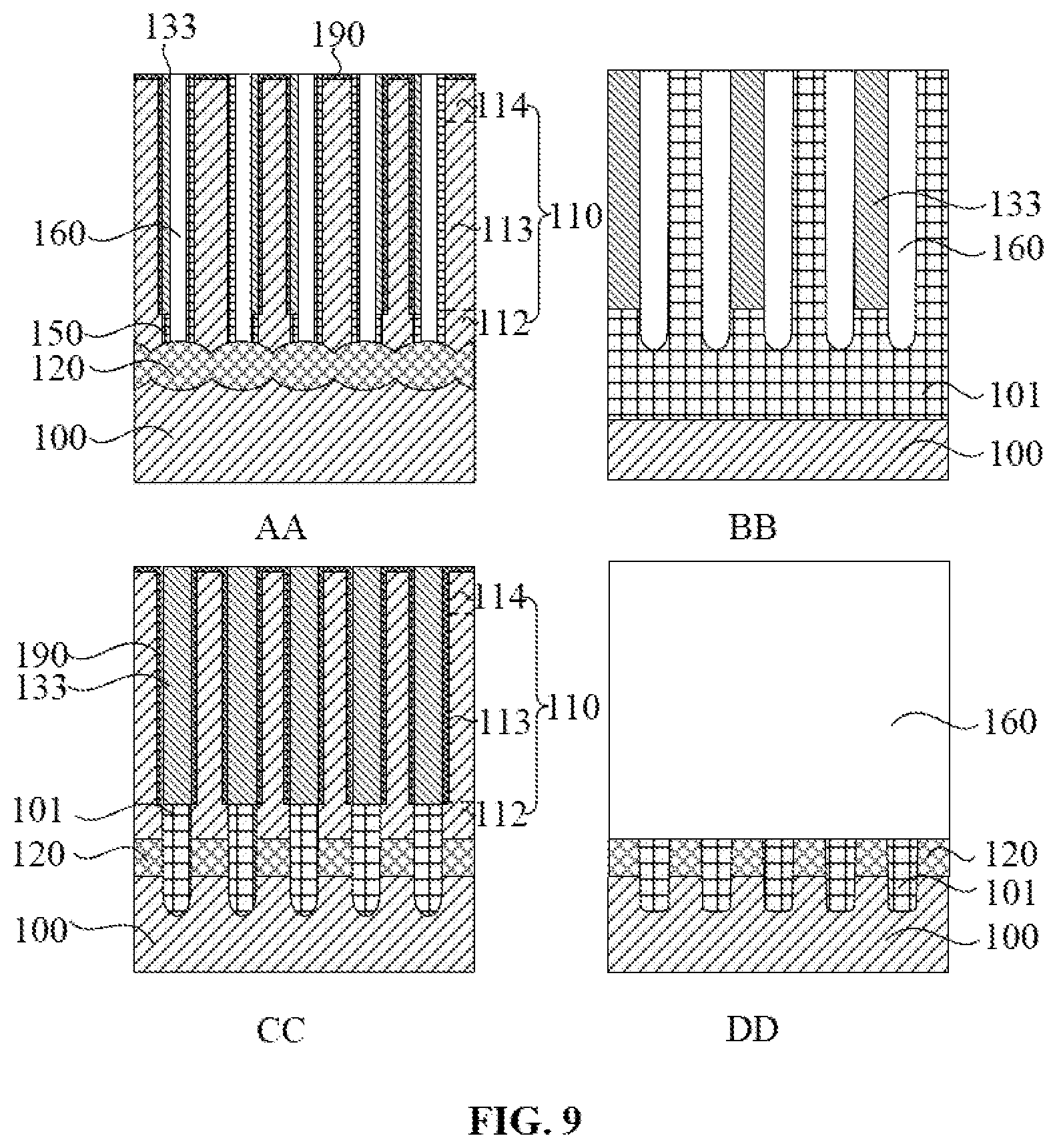 Patent US12309998 Figure 9 – Semiconductor structure and method for manufacturing semiconductor structure