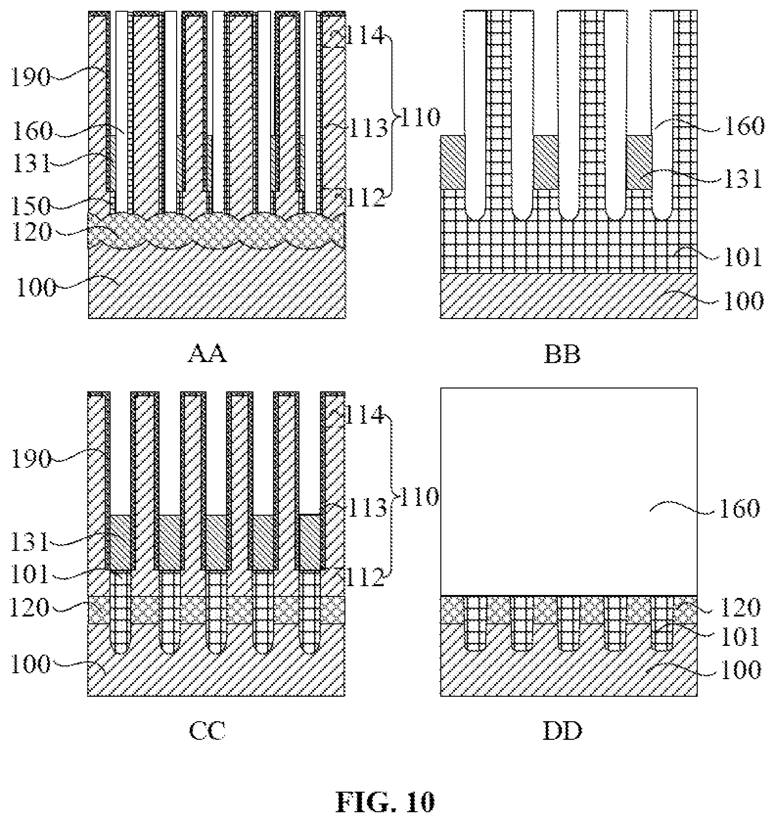 Patent US12309998 Figure 10 – Semiconductor structure and method for manufacturing semiconductor structure