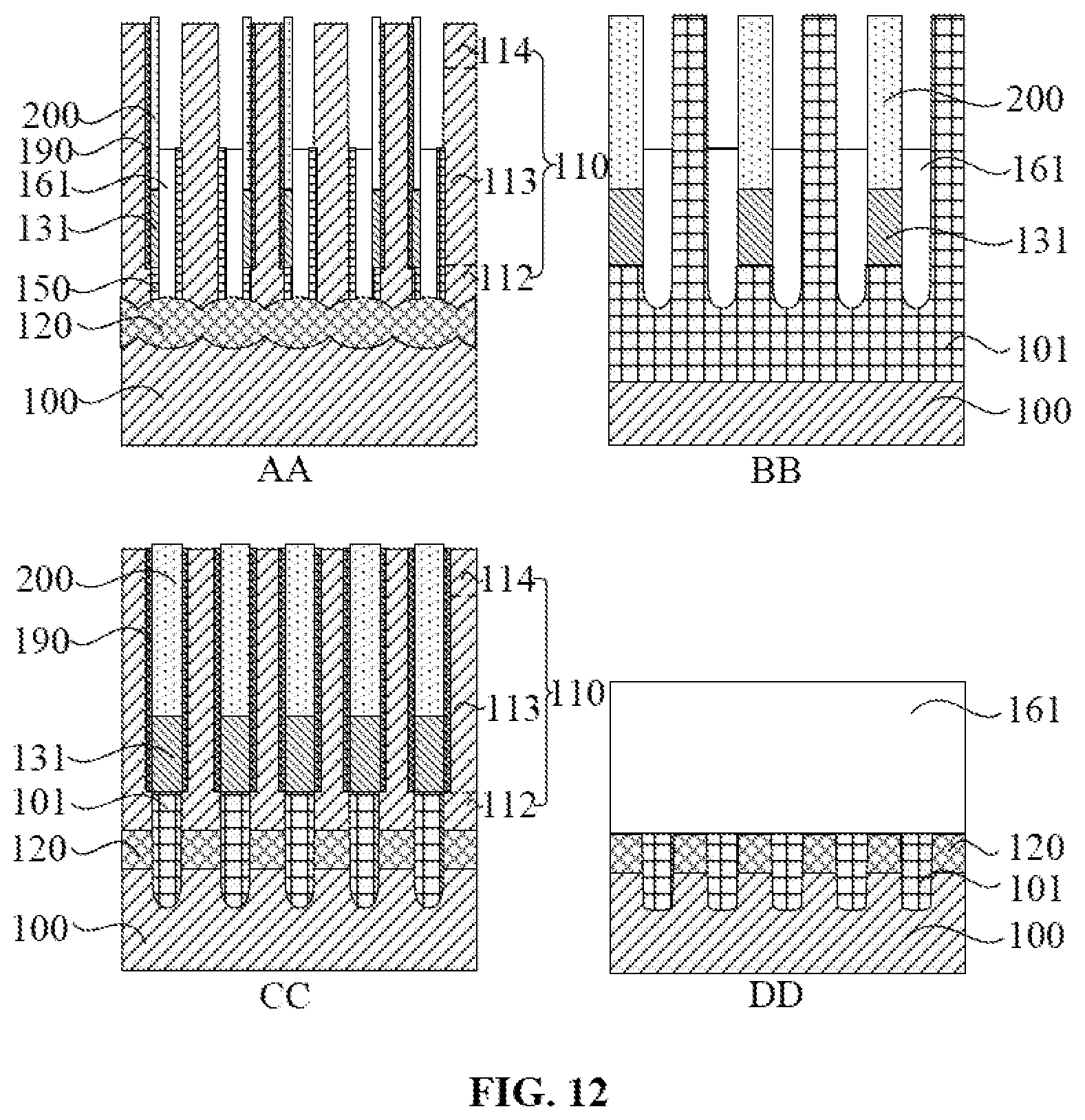 Patent US12309998 Figure 12 – Semiconductor structure and method for manufacturing semiconductor structure