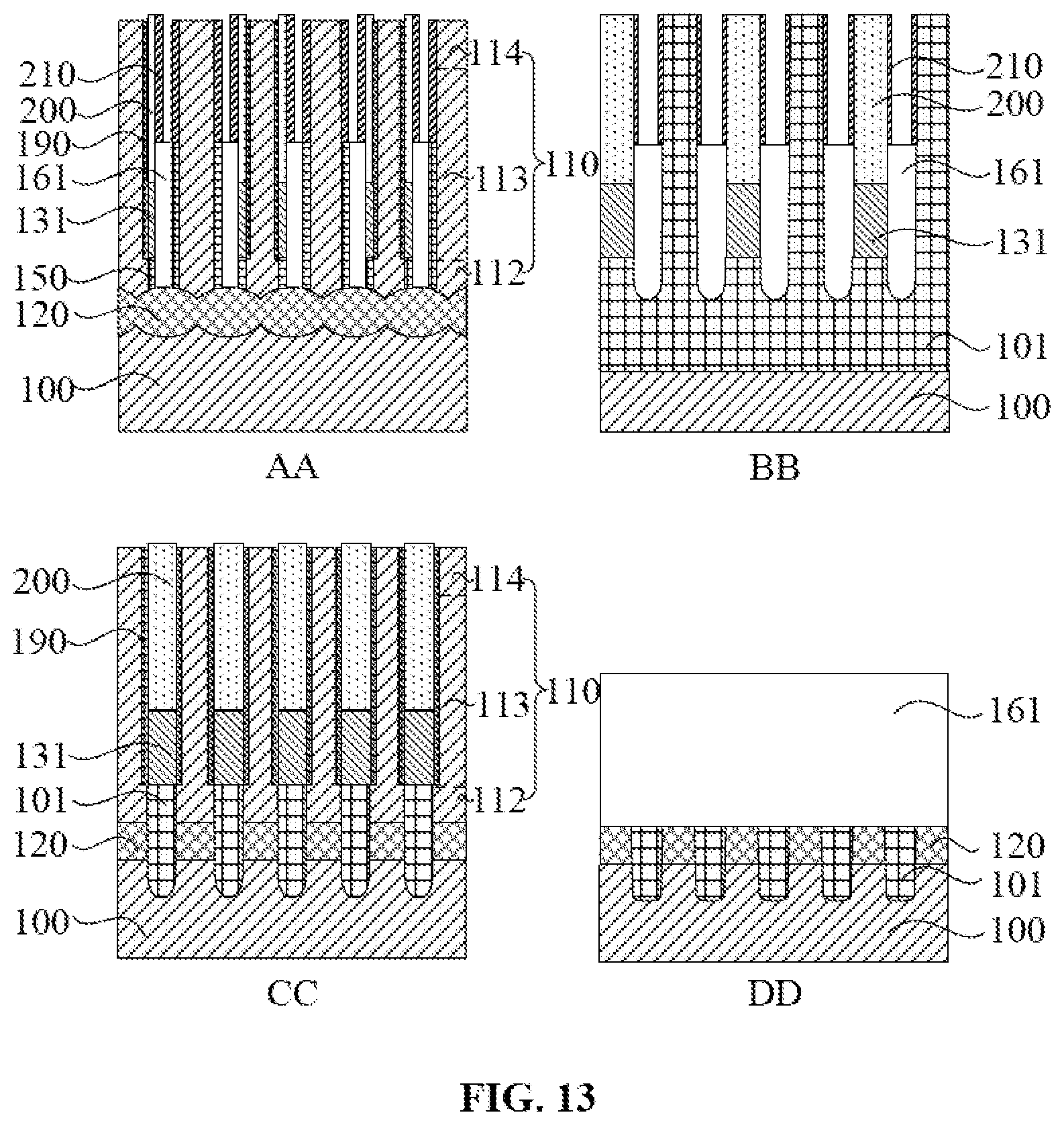 Patent US12309998 Figure 13 – Semiconductor structure and method for manufacturing semiconductor structure