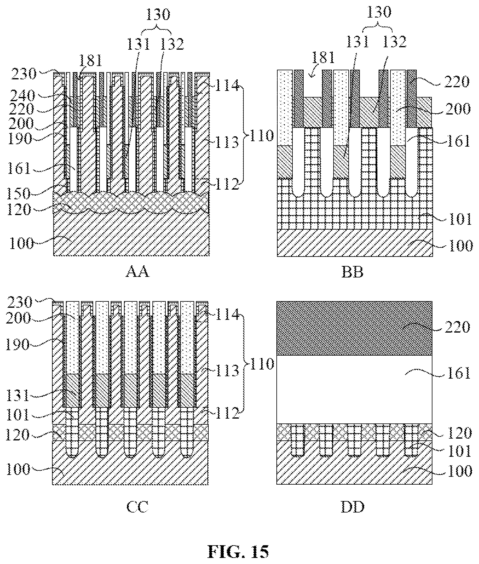 Patent US12309998 Figure 15 – Semiconductor structure and method for manufacturing semiconductor structure