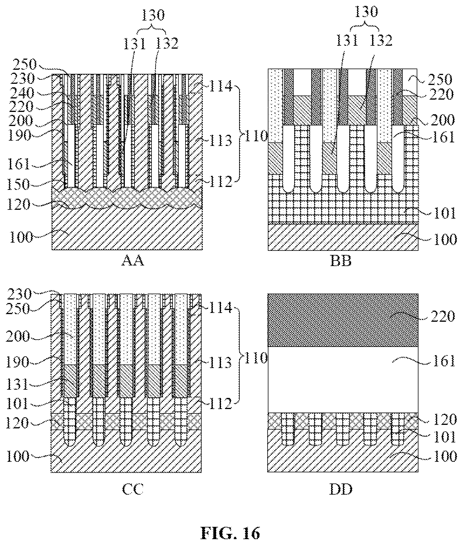 Patent US12309998 Figure 16 – Semiconductor structure and method for manufacturing semiconductor structure