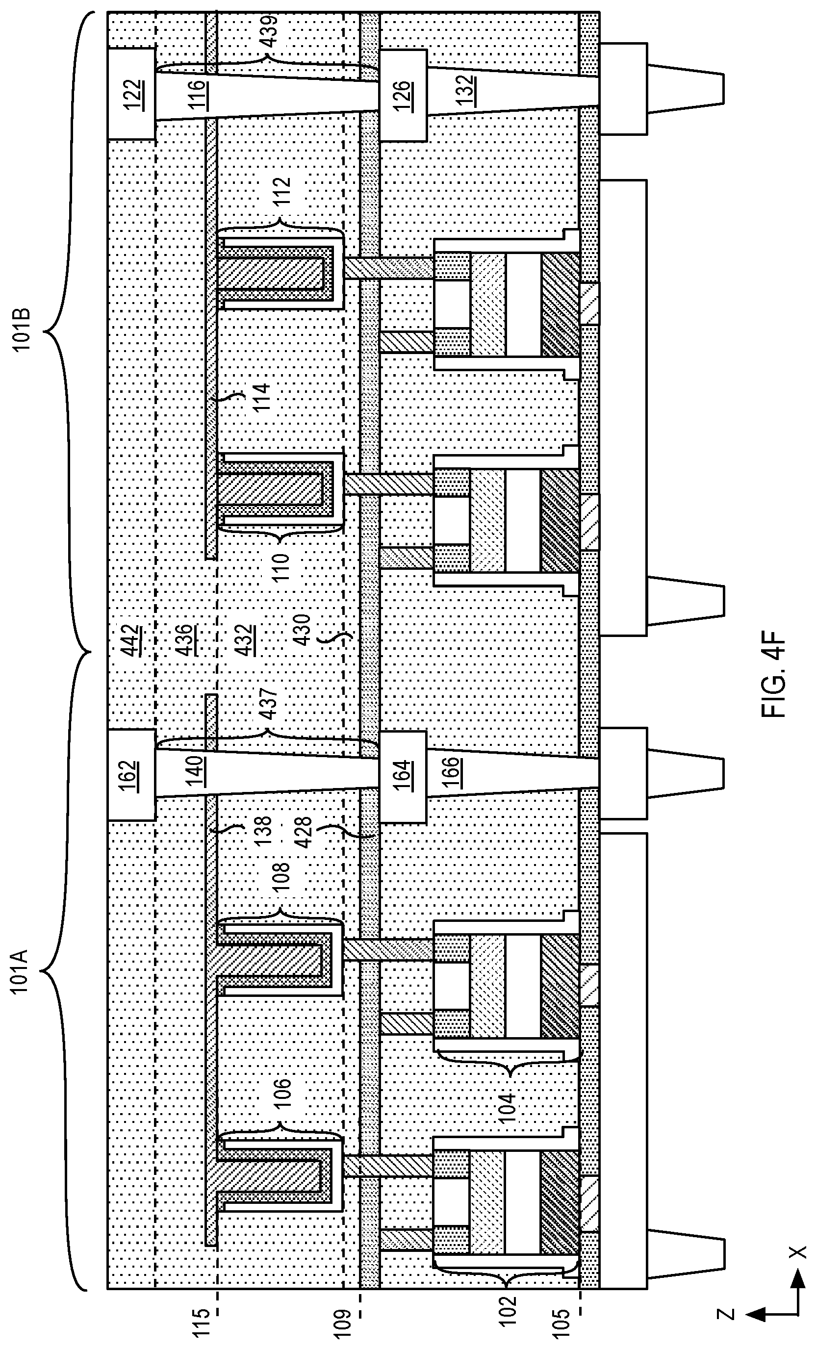 Patent US12310001 Figure 11 – Decoupling capacitors and methods of fabrication