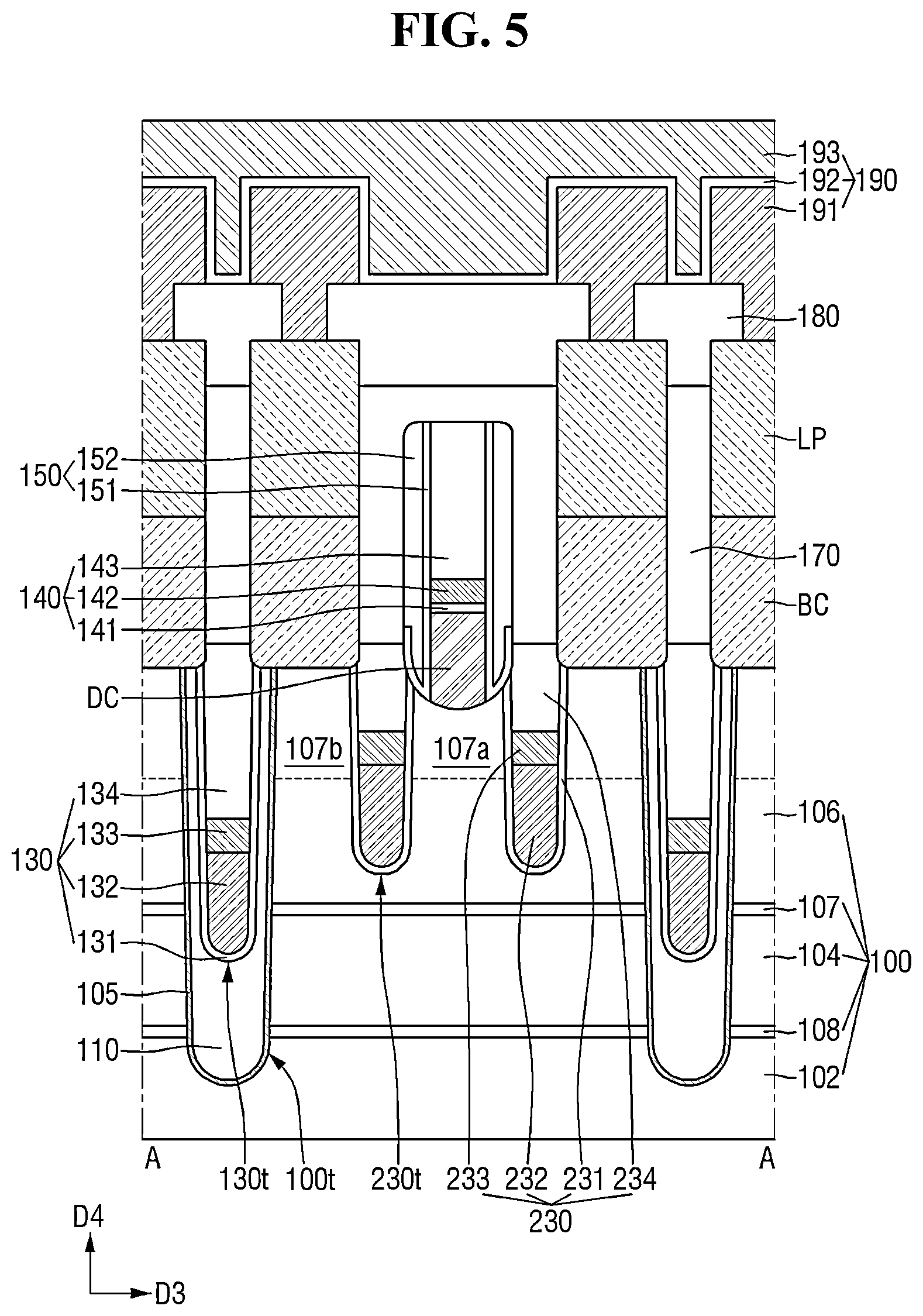 Patent US12310004 Figure 5 – Semiconductor device including element isolation film and method for fabricating the same