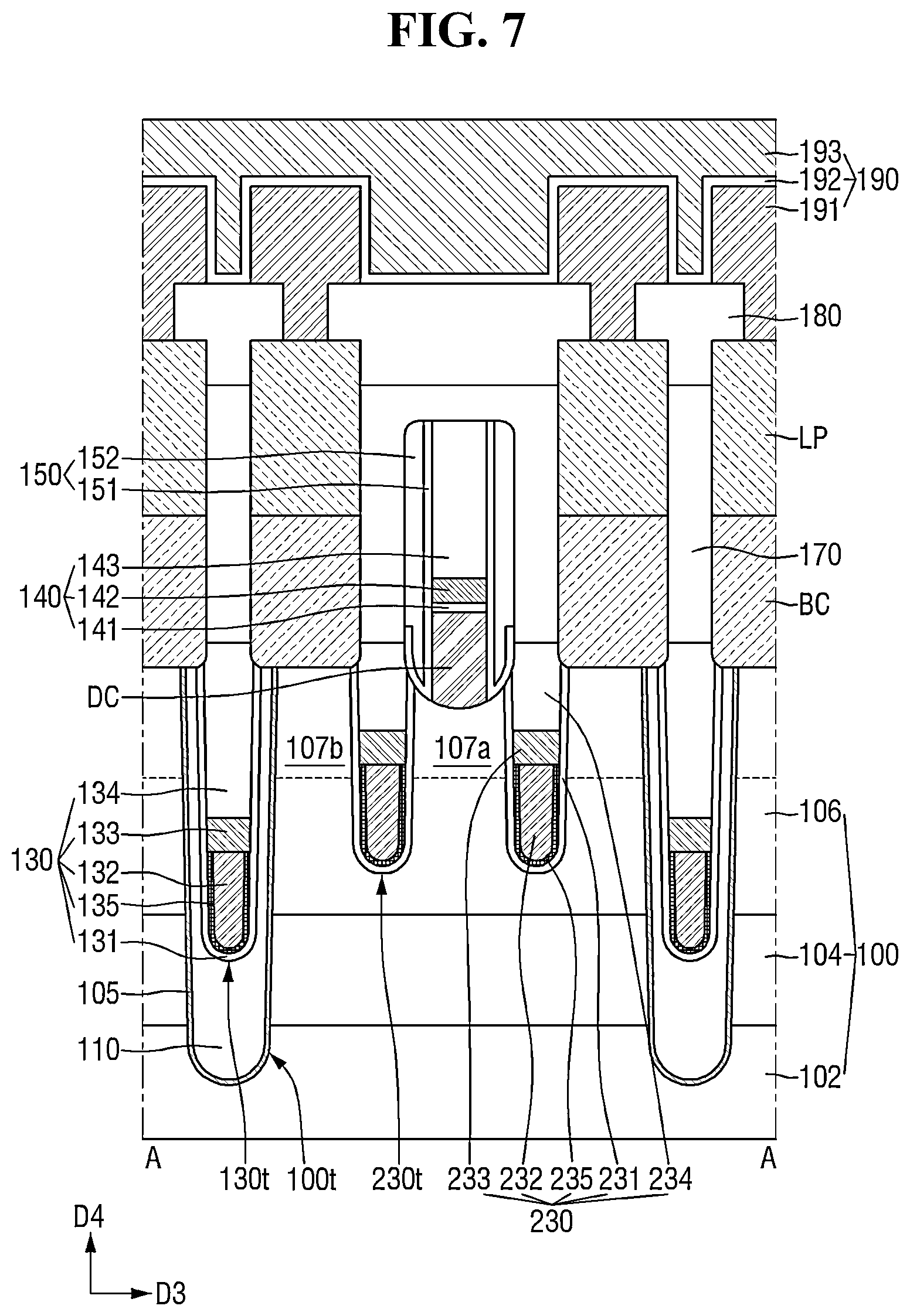 Patent US12310004 Figure 7 – Semiconductor device including element isolation film and method for fabricating the same