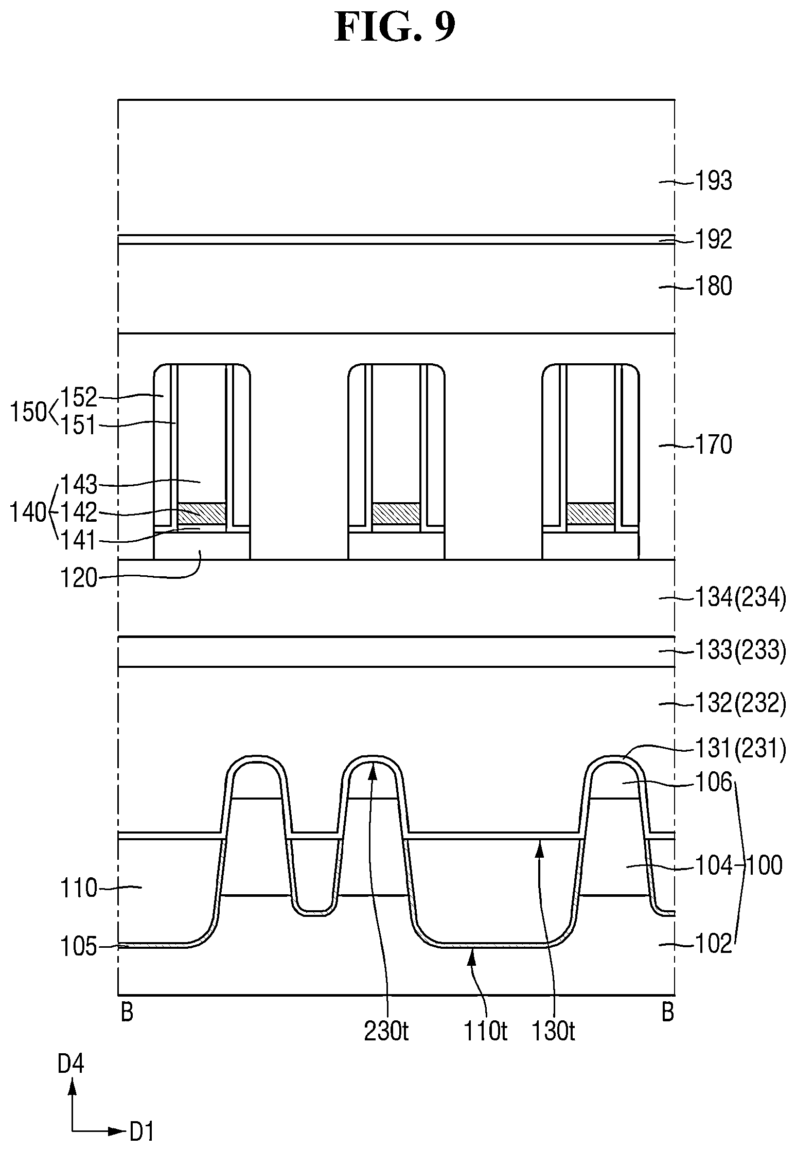 Patent US12310004 Figure 9 – Semiconductor device including element isolation film and method for fabricating the same