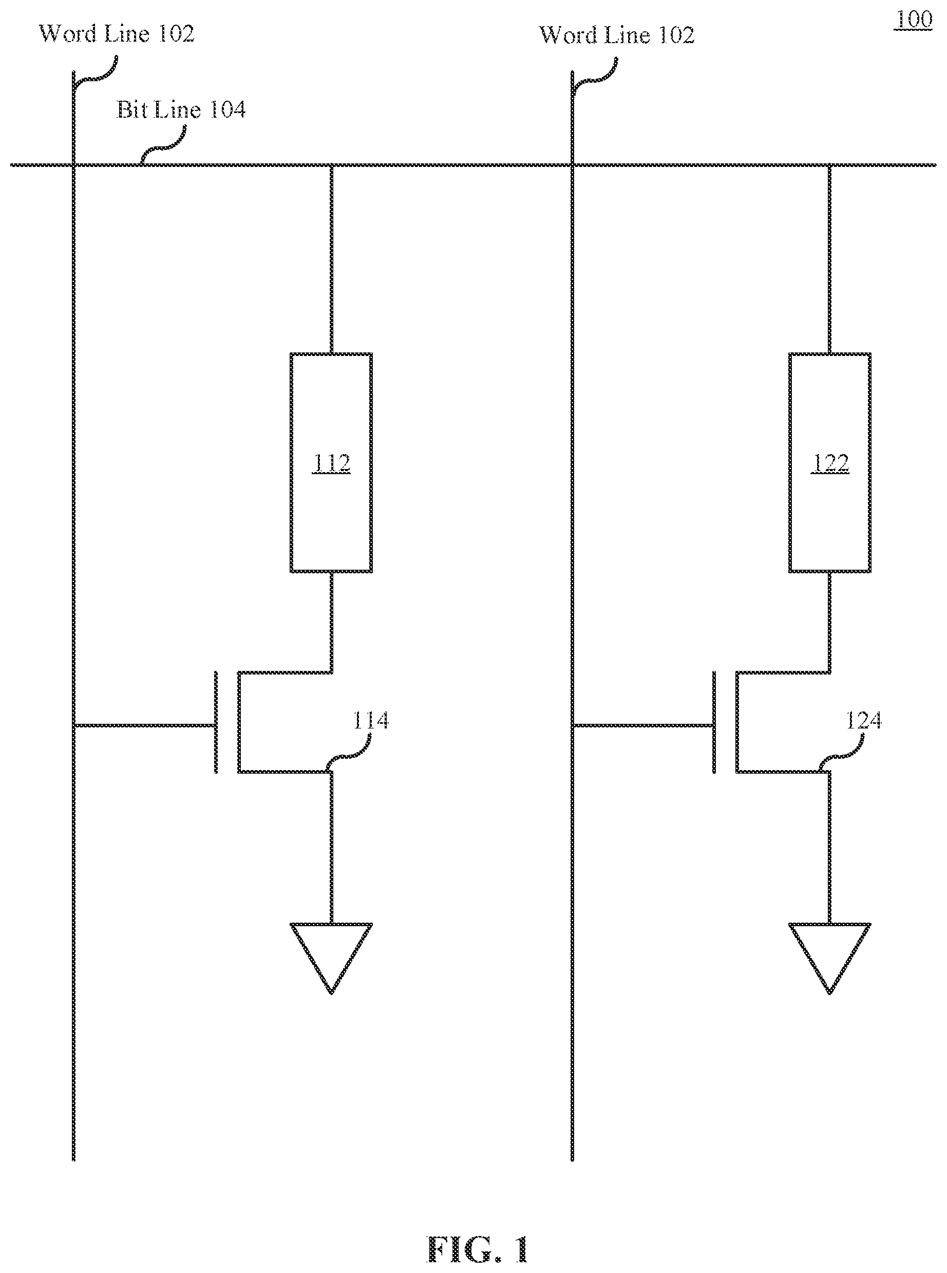 Patent US12310009 Figure 1 – Read-only memory with vertical transistors