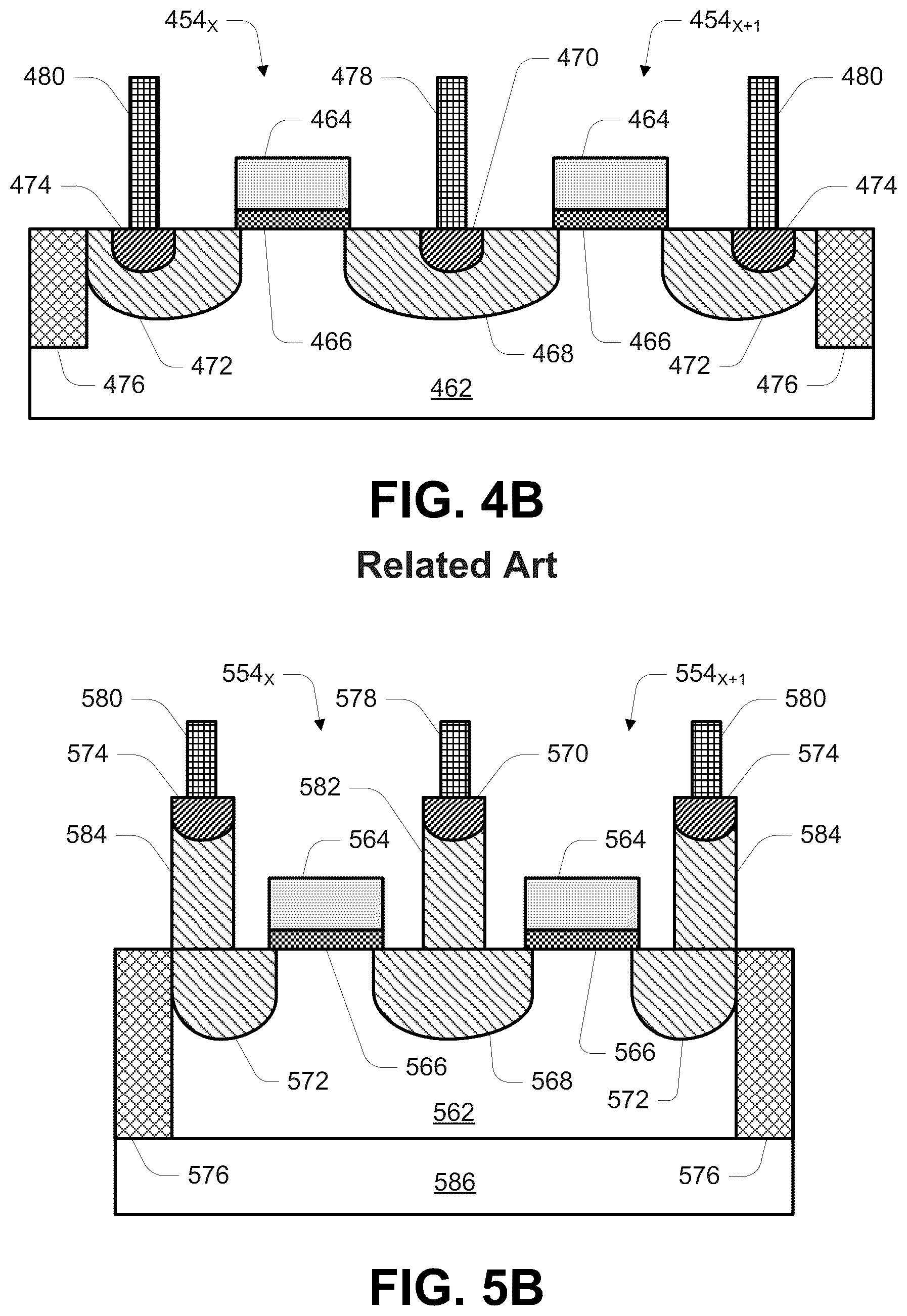Patent US12310010 Figure 8 – Transistors with raised extension regions and semiconductor fins