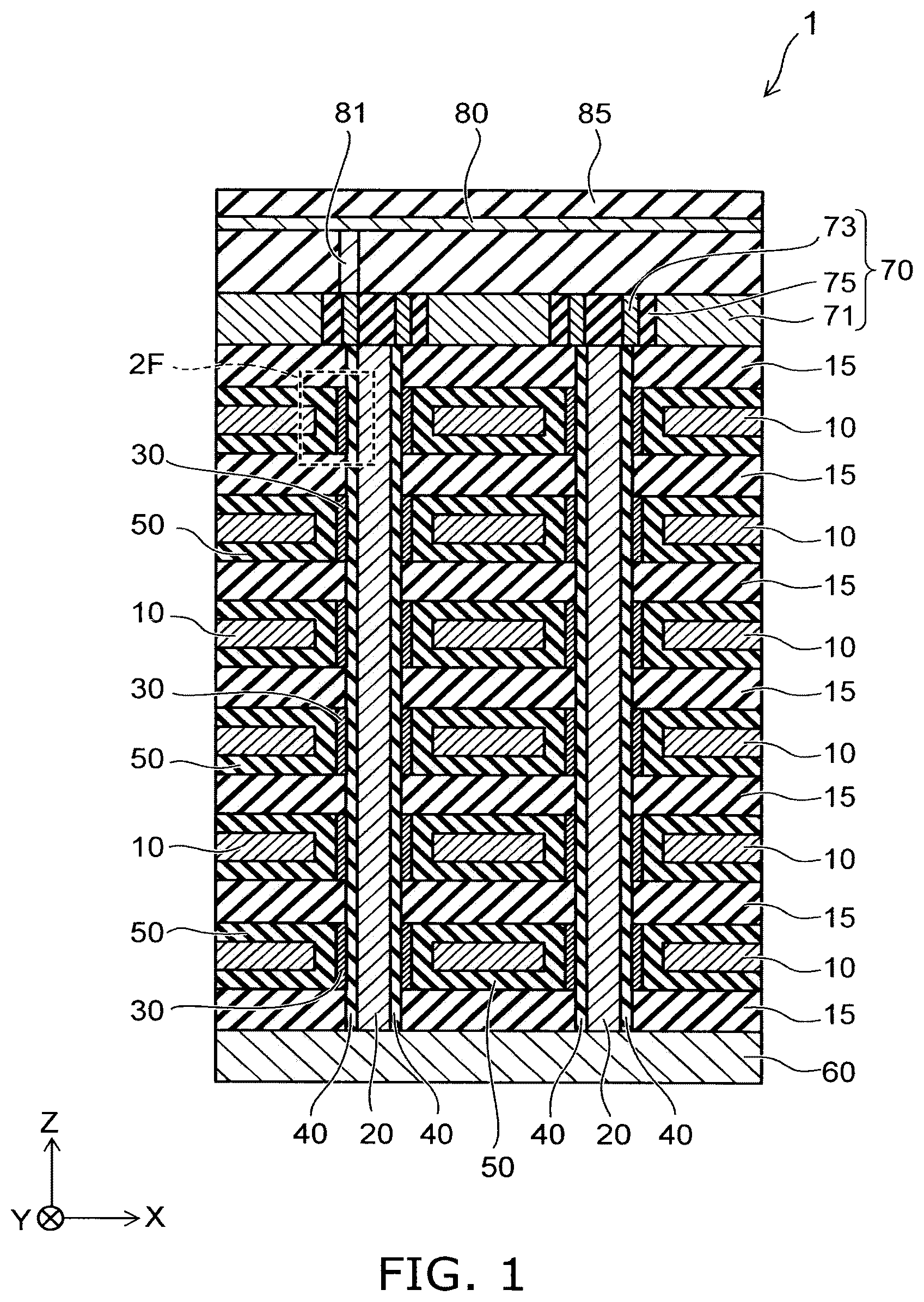 Patent US12310013 Figure 1 – Non-volatile memory device