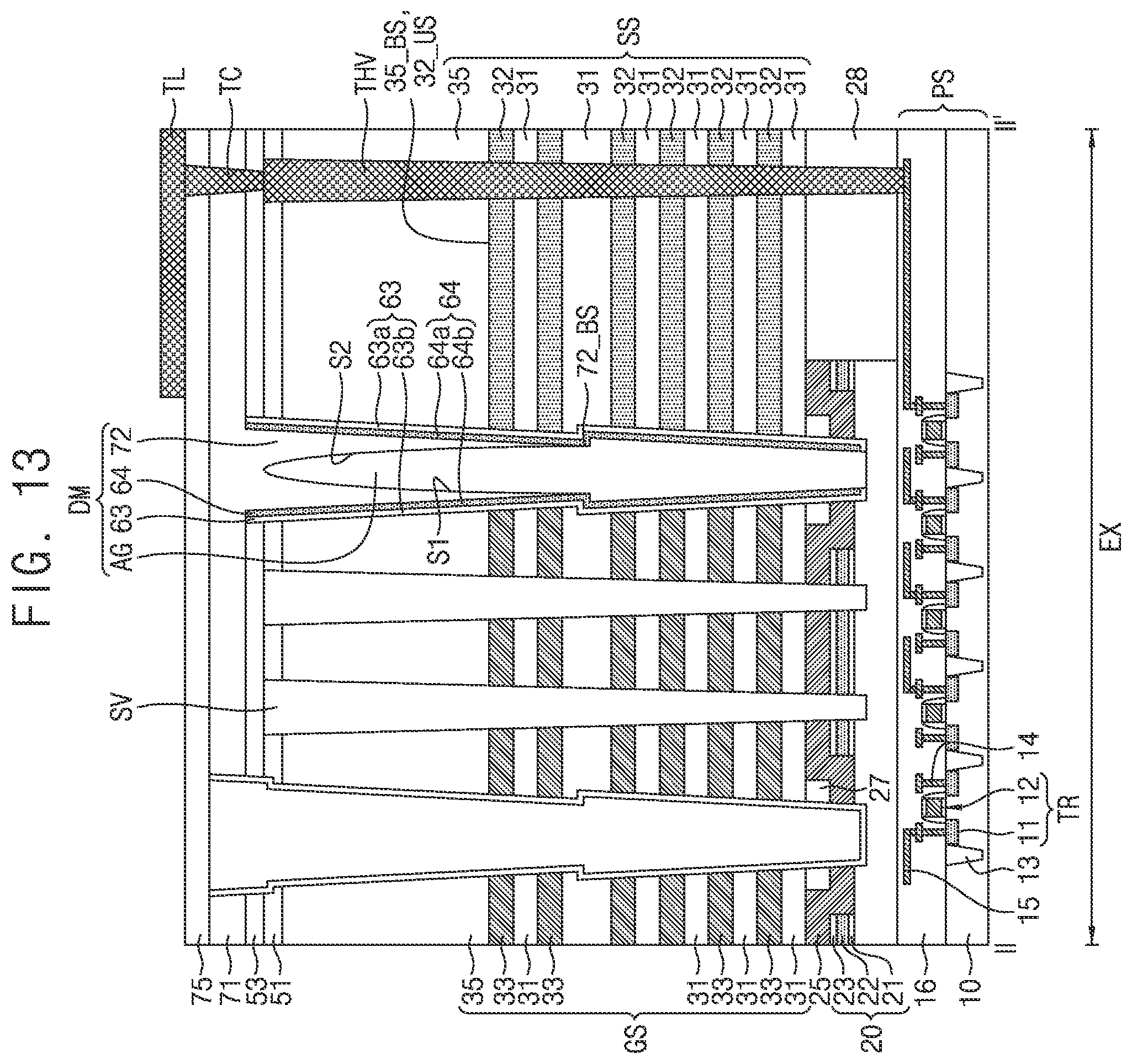 Patent US12310019 Figure 11 – Semiconductor device including dam structure having air gap and electronic system including the same