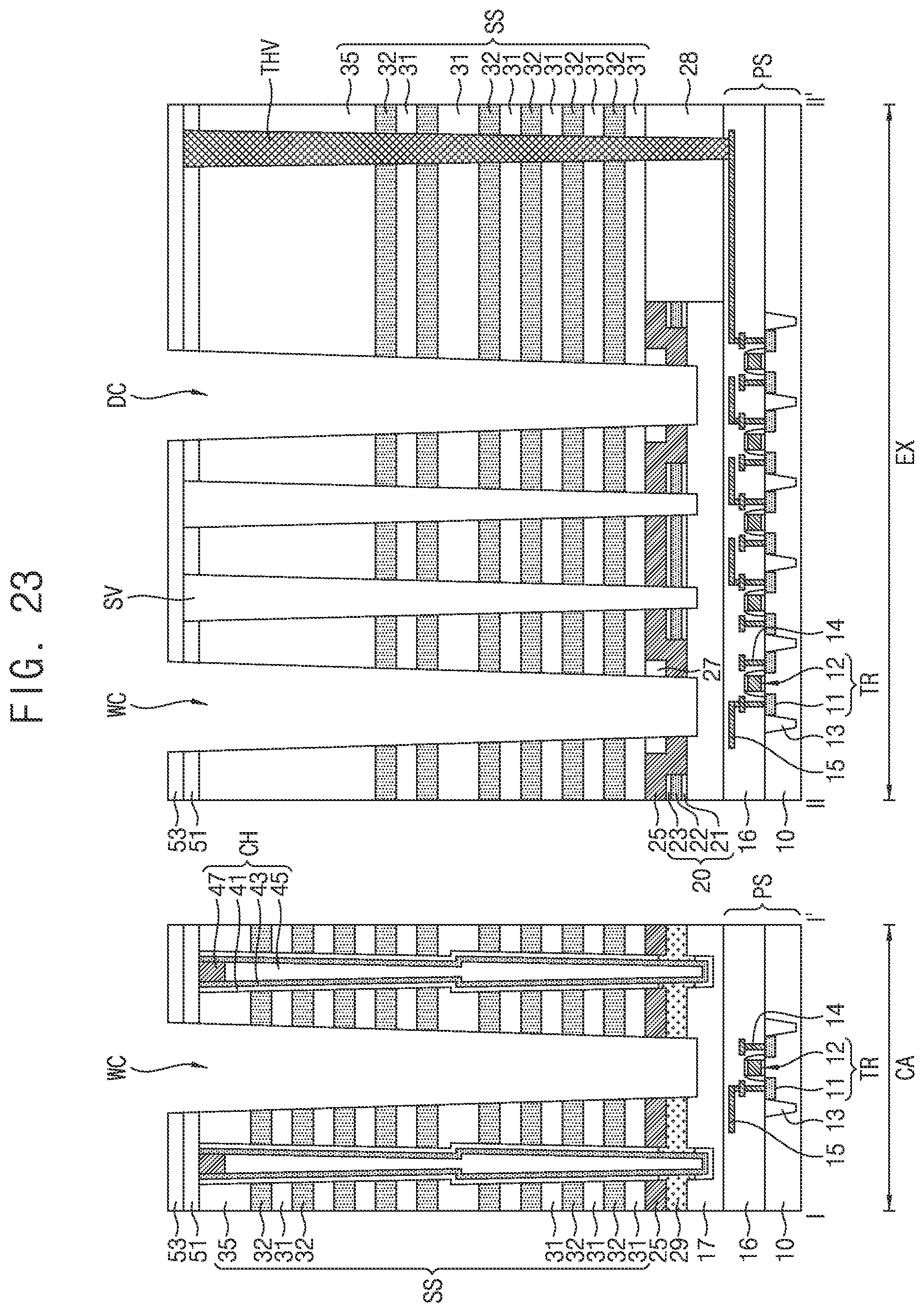 Patent US12310019 Figure 19 – Semiconductor device including dam structure having air gap and electronic system including the same
