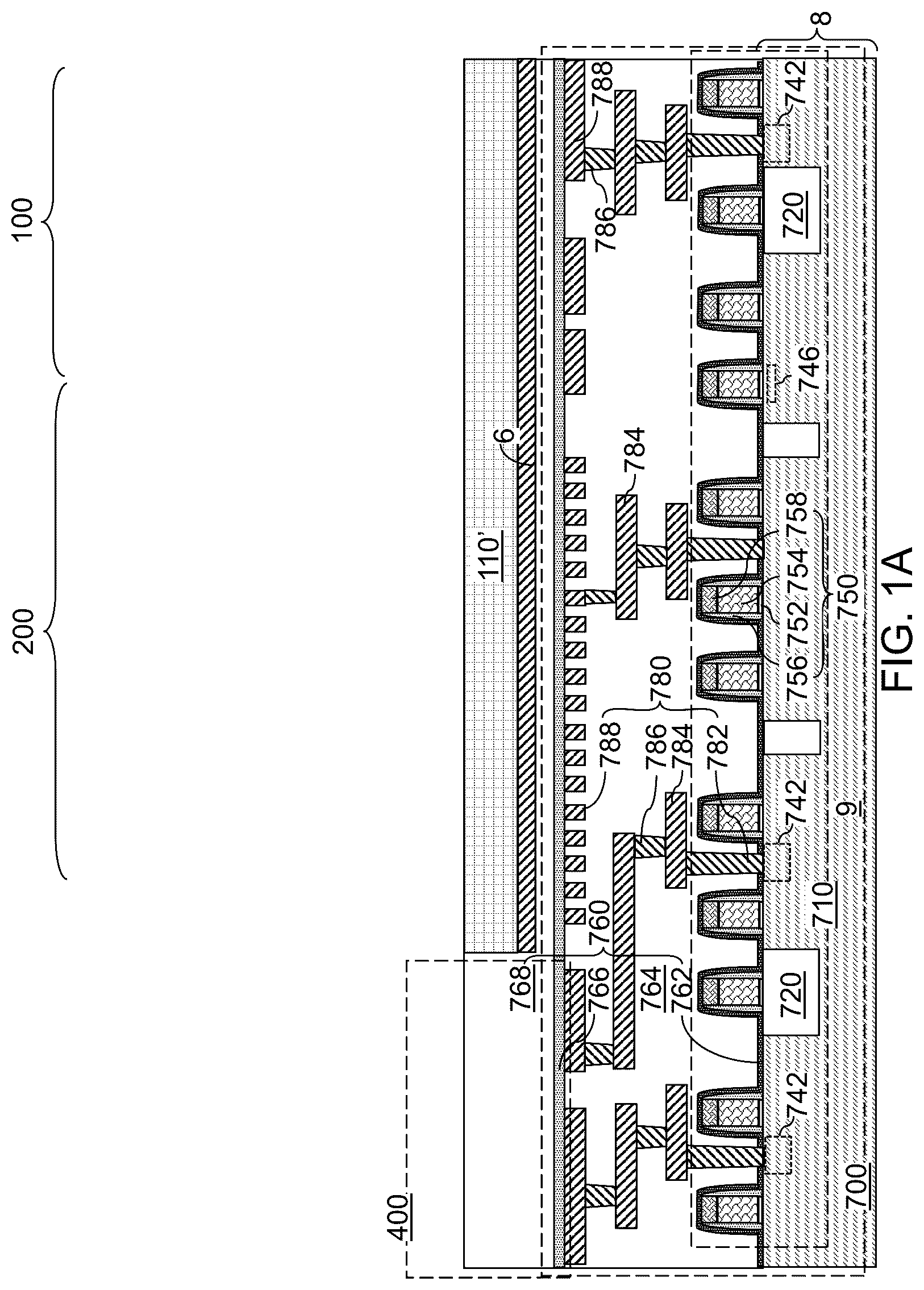 Patent US12310020 Figure 1 – Three-dimensional memory device including a dummy word line with tapered corner and method of making the same