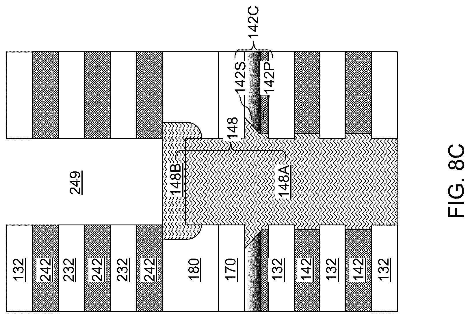 Patent US12310020 Figure 15 – Three-dimensional memory device including a dummy word line with tapered corner and method of making the same