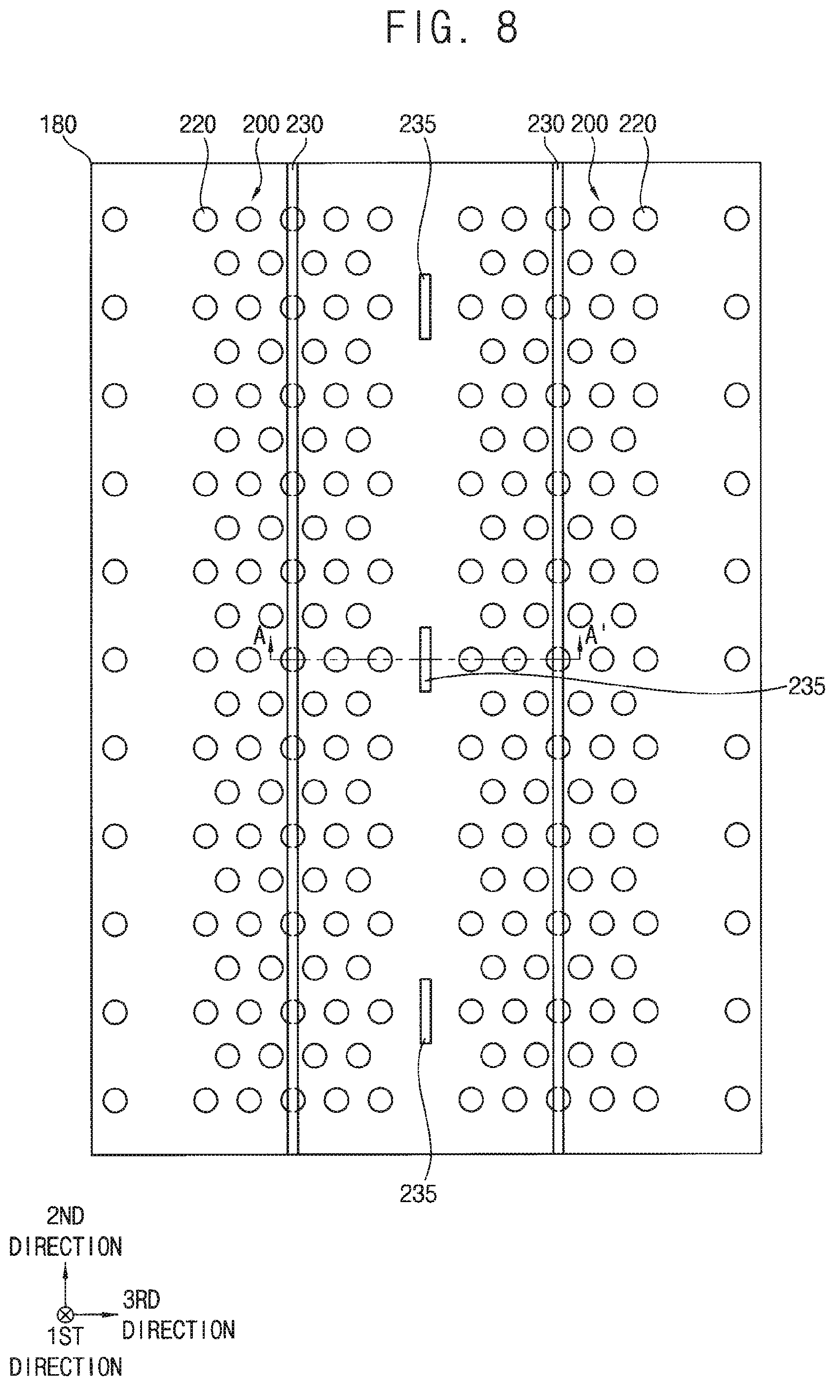 Patent US12310021 Figure 9 – Vertical memory device with multiple support layers