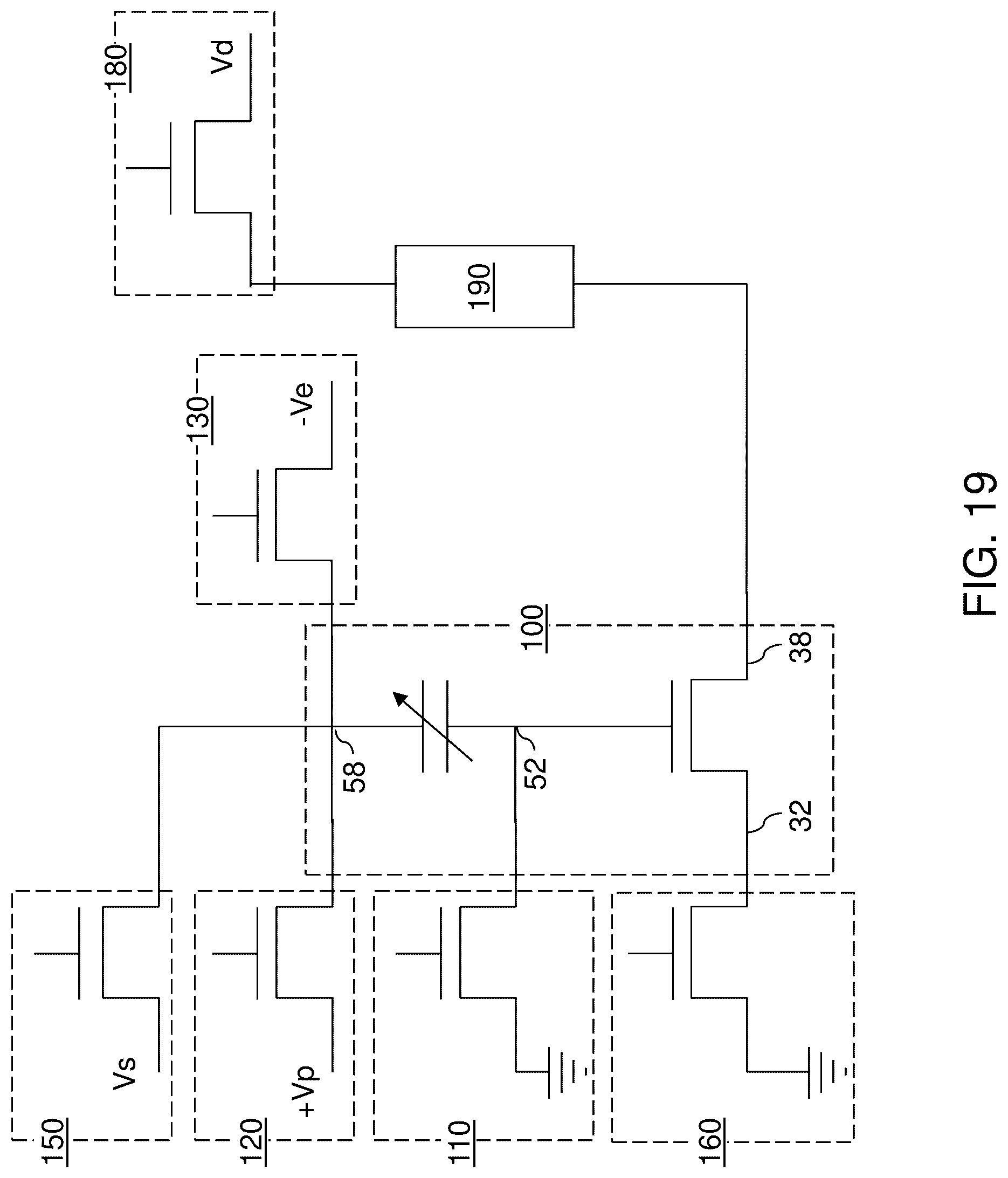 Patent US12310036 Figure 19 – Threshold voltage-modulated memory device using variable-capacitance and methods of forming the same