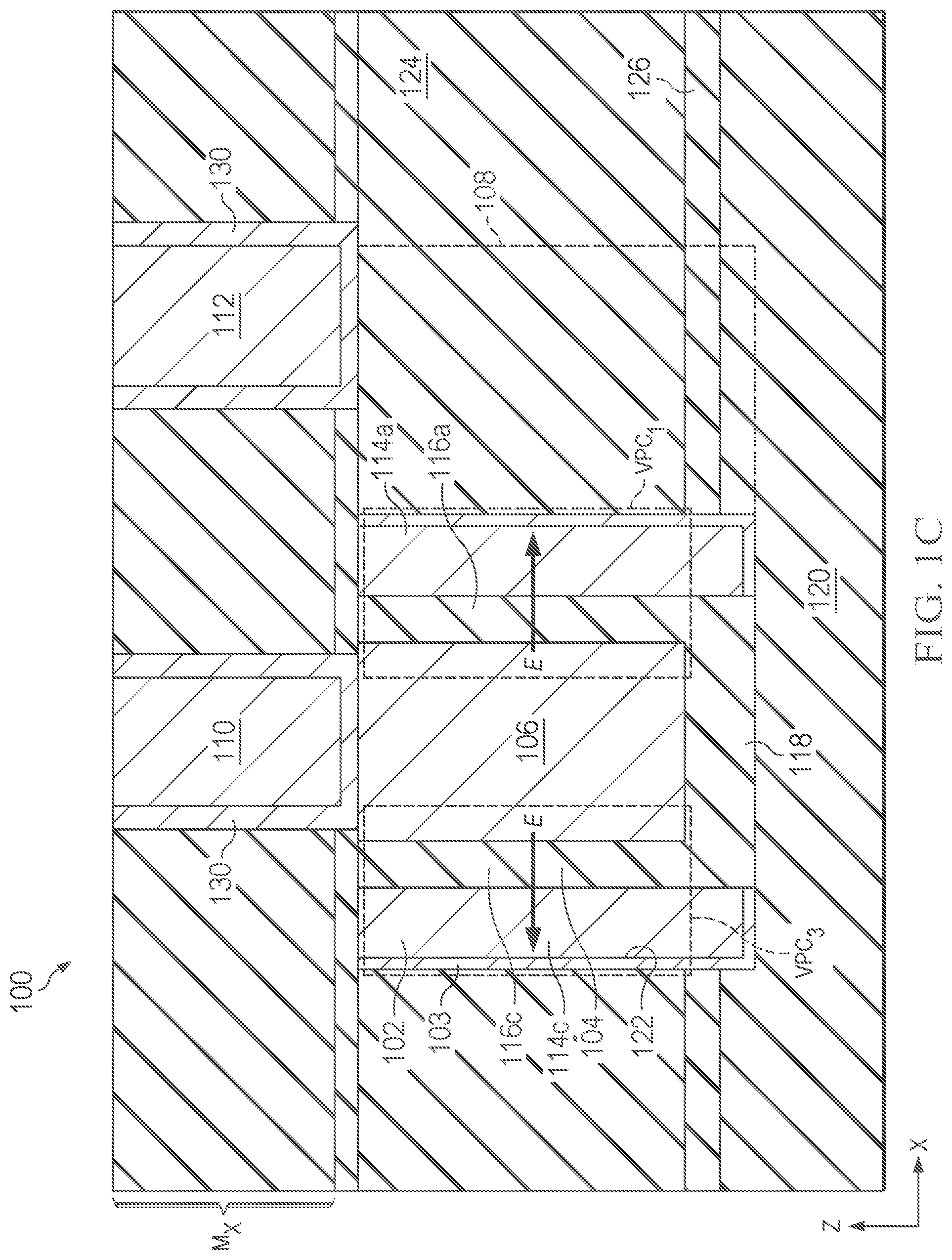 Patent US12310041 Figure 3 – Metal-insulator-metal (MIM) capacitor module with outer electrode extension