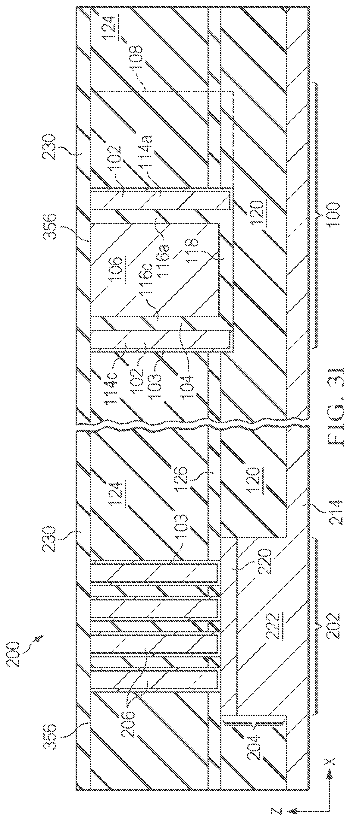 Patent US12310041 Figure 14 – Metal-insulator-metal (MIM) capacitor module with outer electrode extension